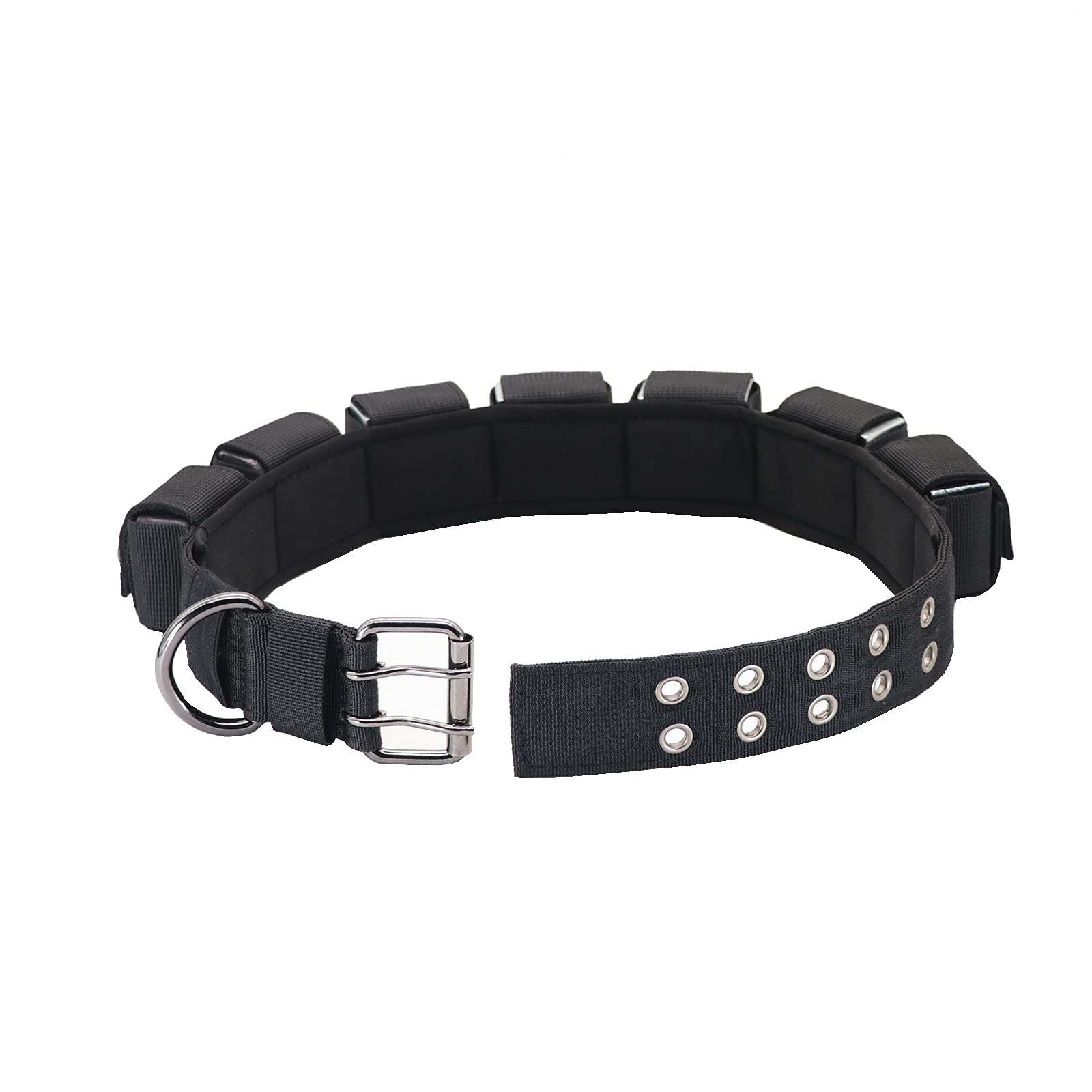 Tactical Weighted Dog Collar for Training & Exercise - Adjustable Free Weights for Small, Medium & Large Dogs | Perfect for Obedience Training, Agility Exercises & Outdoor Adventures