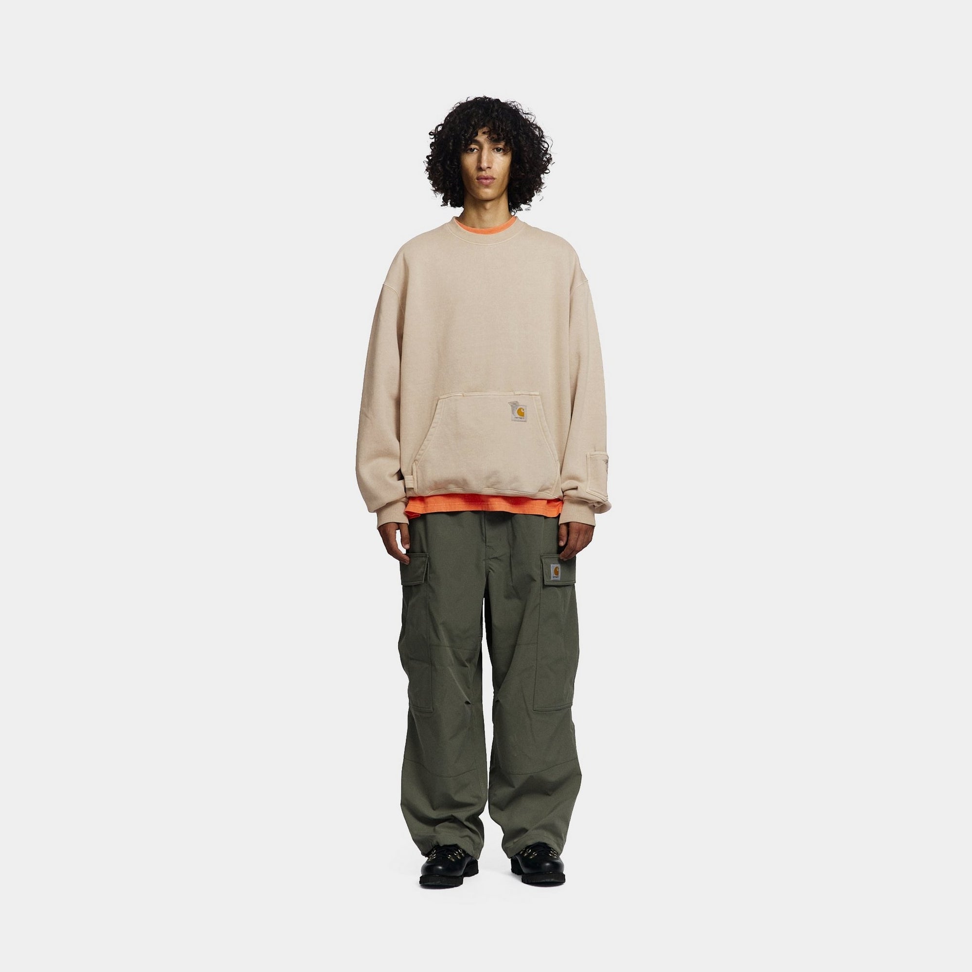 Carhartt WIP x INVINCIBLE Pigment Dyed Sweatshirt - Simply Taupe | Men's Casual Pullover Hoodie for Streetwear & Urban Fashion | Perfect for Everyday Wear & Outdoor Activities