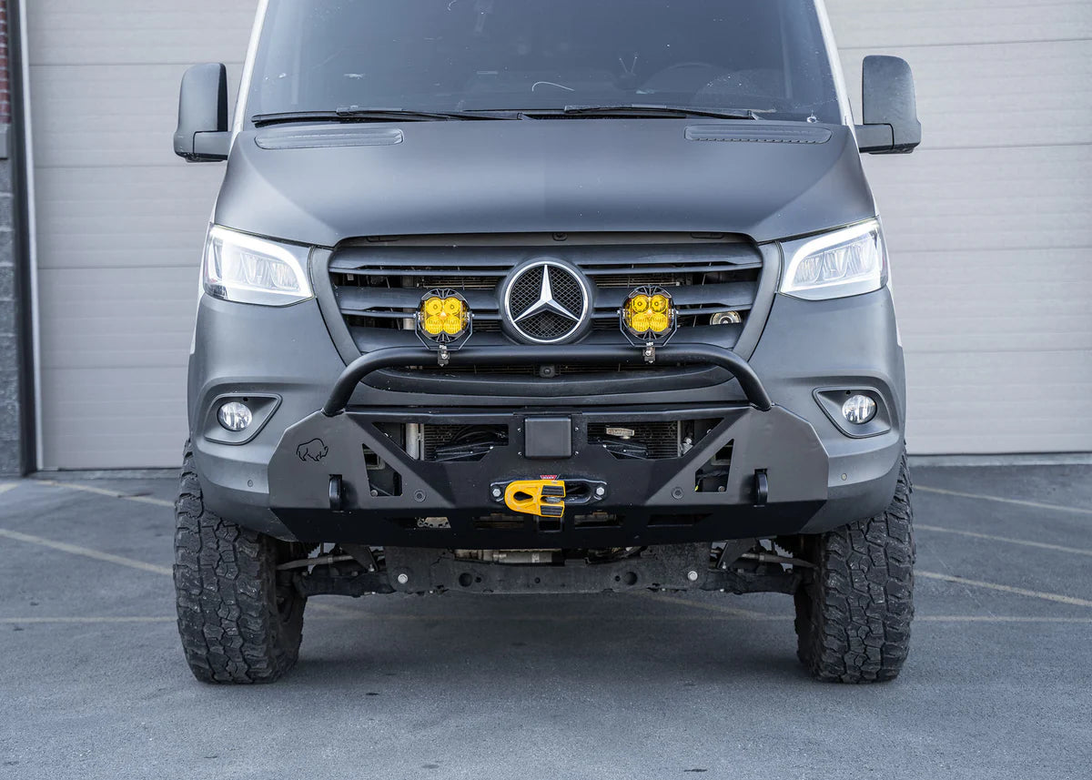 ROAMBUILT Low Profile Front Bumper for 2019-2024 Mercedes Sprinter Van | Durable Off-Road Protection | Perfect for Van Conversions & Adventure Vehicles