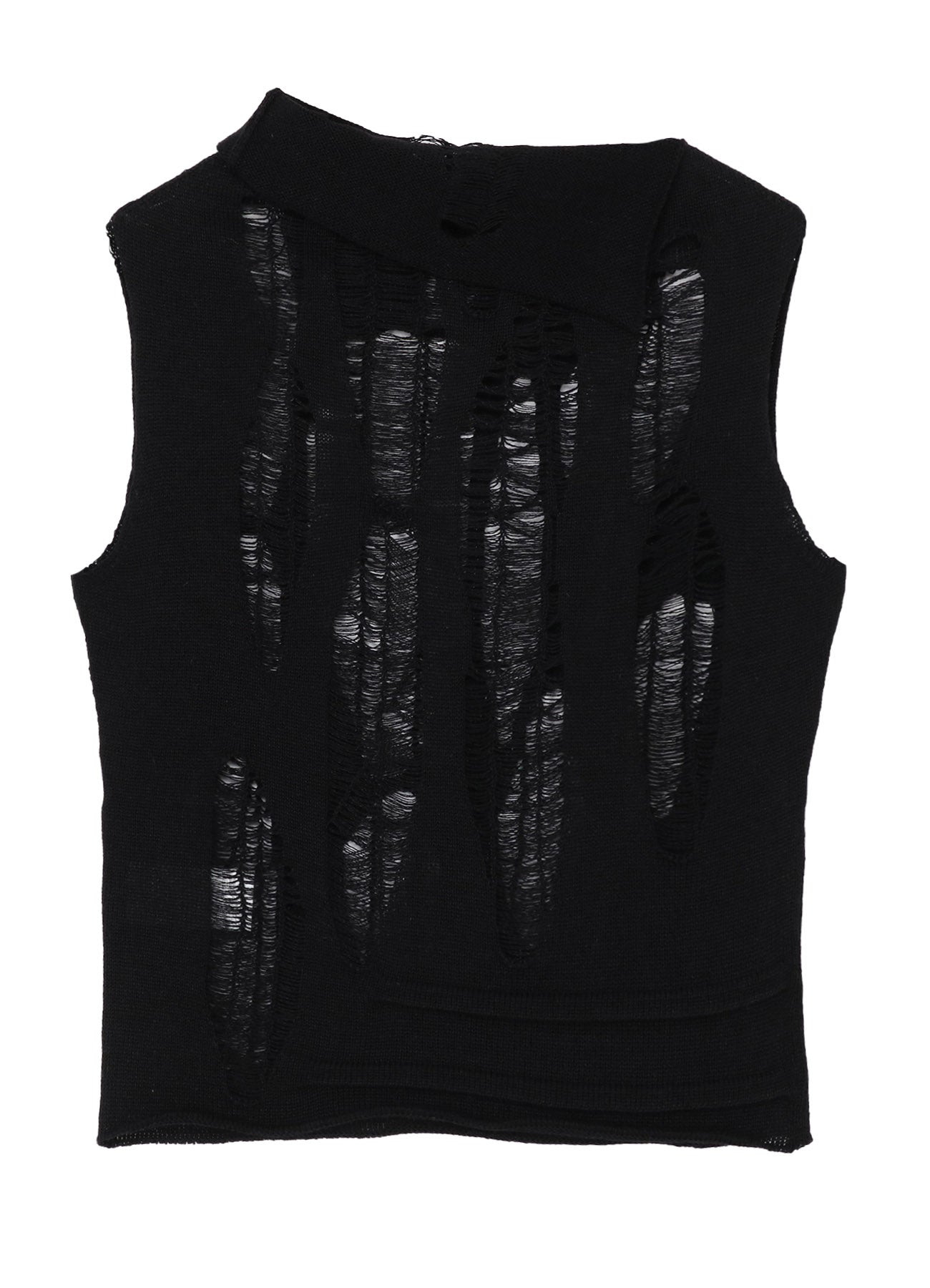CRUSH PLAIN STITCH CRUSHED SLEEVELESS KNIT TOP - Women's Fashion Casual Summer T-Shirt for Beach, Party & Everyday Wear