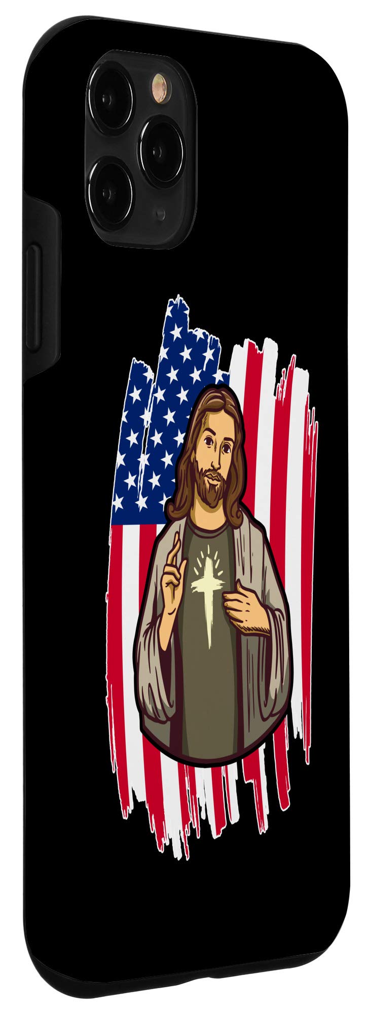 iPhone 11 Pro Case - Patriotic USA Flag Design with Christian Cross | Perfect 4th of July Gift & Jesus Inspired Protection | Durable Phone Cover for Daily Use, Travel & Special Occasions
