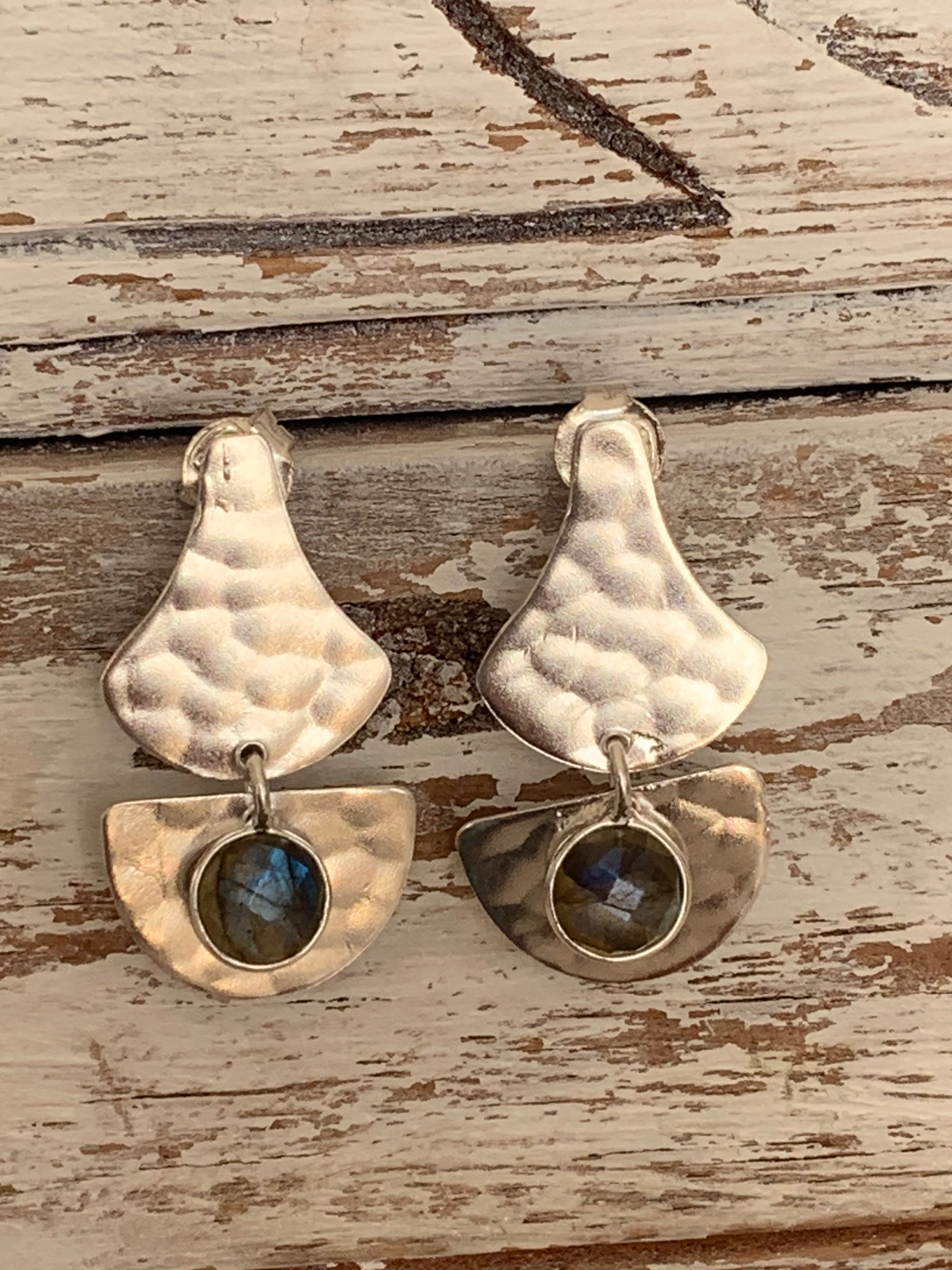Authentic Iceland Silver Labradorite Gemstone Designer Earrings – Elegant Handmade Jewelry for Women, Perfect for Parties & Special Occasions
