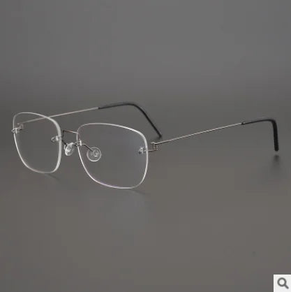 Aimee Women's Rimless Square Titanium Eyeglasses 842100 - Lightweight & Durable Titanium Frame for Work, Reading & Fashion