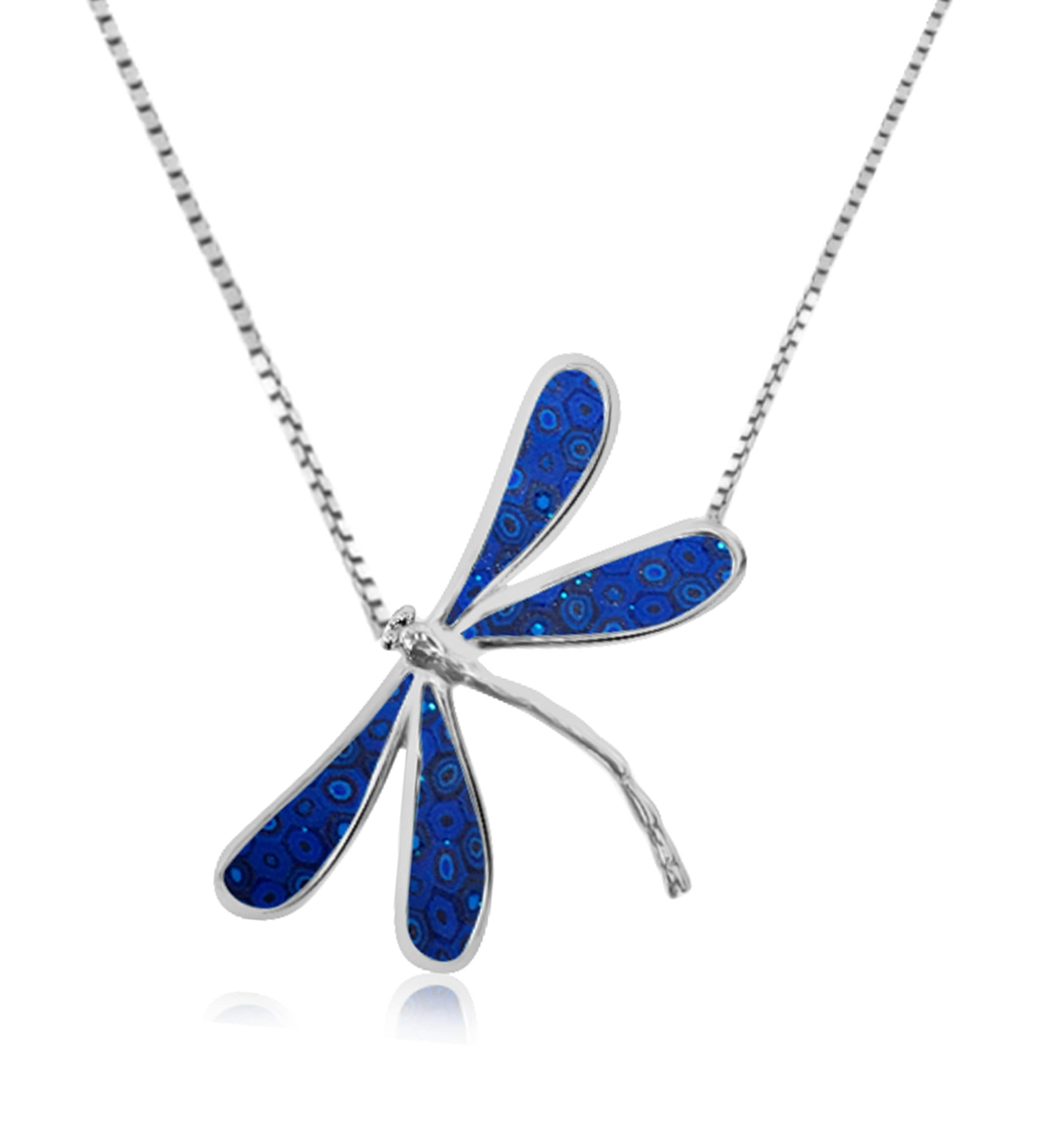 Sterling Silver Dragonfly Necklace for Women - Handcrafted Jewelry Gift