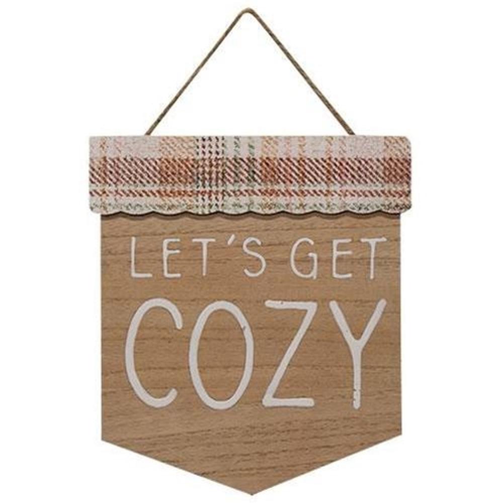 Rustic Plaid Wood Sign - Farmhouse Home Decor for Living Room, Bedroom & Kitchen - Perfect for Cozy Fall & Winter Seasons