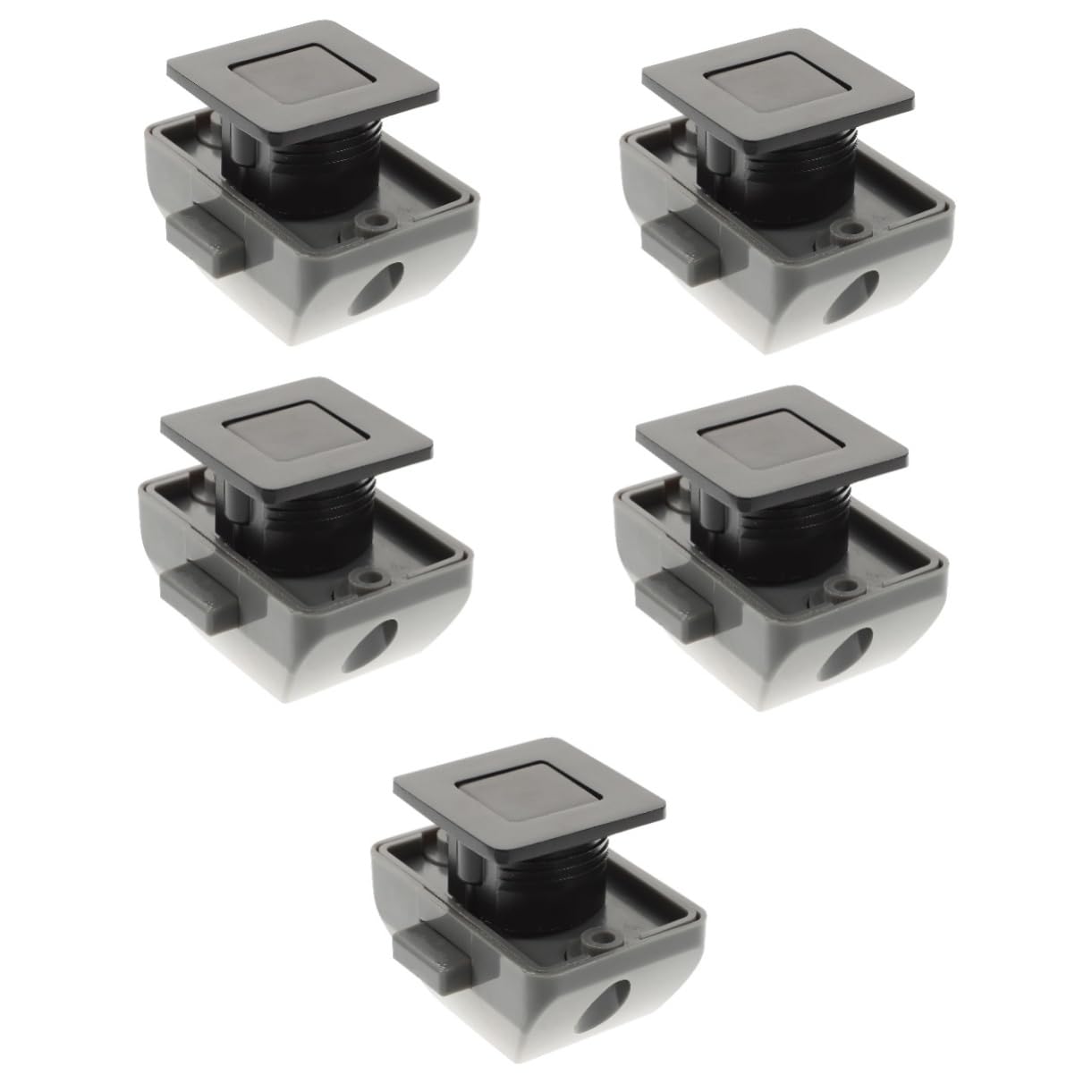 5-Pack RV Cam Lock Handles - Stainless Steel Cabinet Locks with Keys for RV Doors, Cupboards & Tents - Durable Zinc Alloy Push Button Latches for Secure Storage & Travel Use
