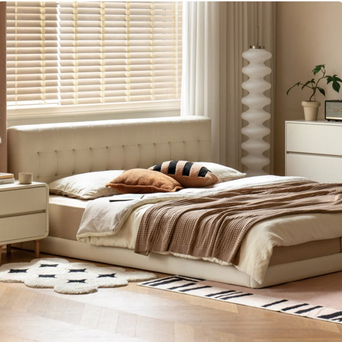 Organic Leather Art Floor Bed - Handcrafted Eco-Friendly Mattress for Adults & Kids - Perfect for Minimalist, Boho & Montessori Bedrooms