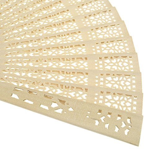 Premium Sandalwood Hand Fans (24-Piece Set) - Elegant Wedding Favors for Guests, Bridal Shower Gifts, and Asian-Themed Events