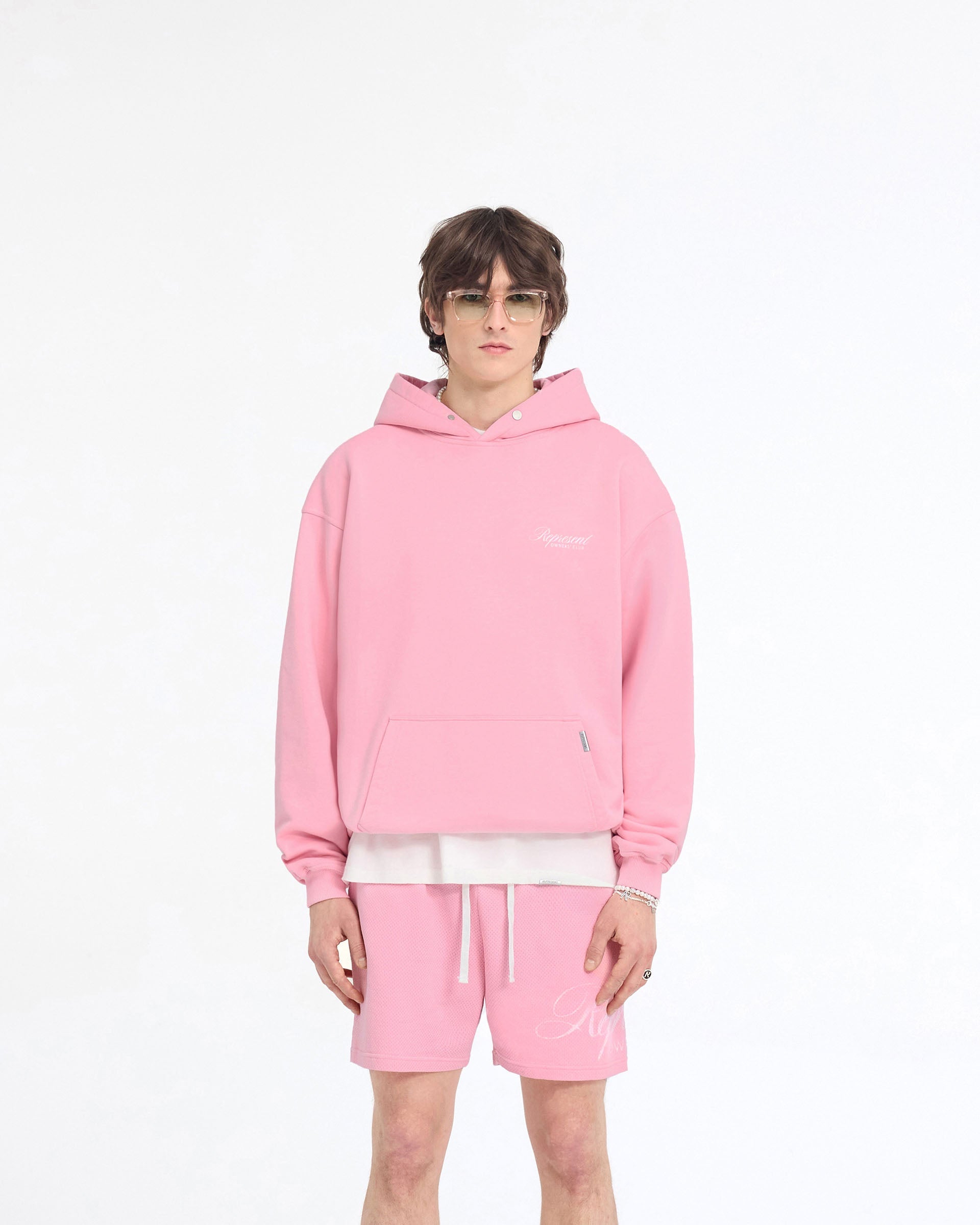 Represent Owners Club Script Hoodie - Pink | Streetwear Fashion Hoodie for Men & Women | Casual Wear, Gym, Lounge