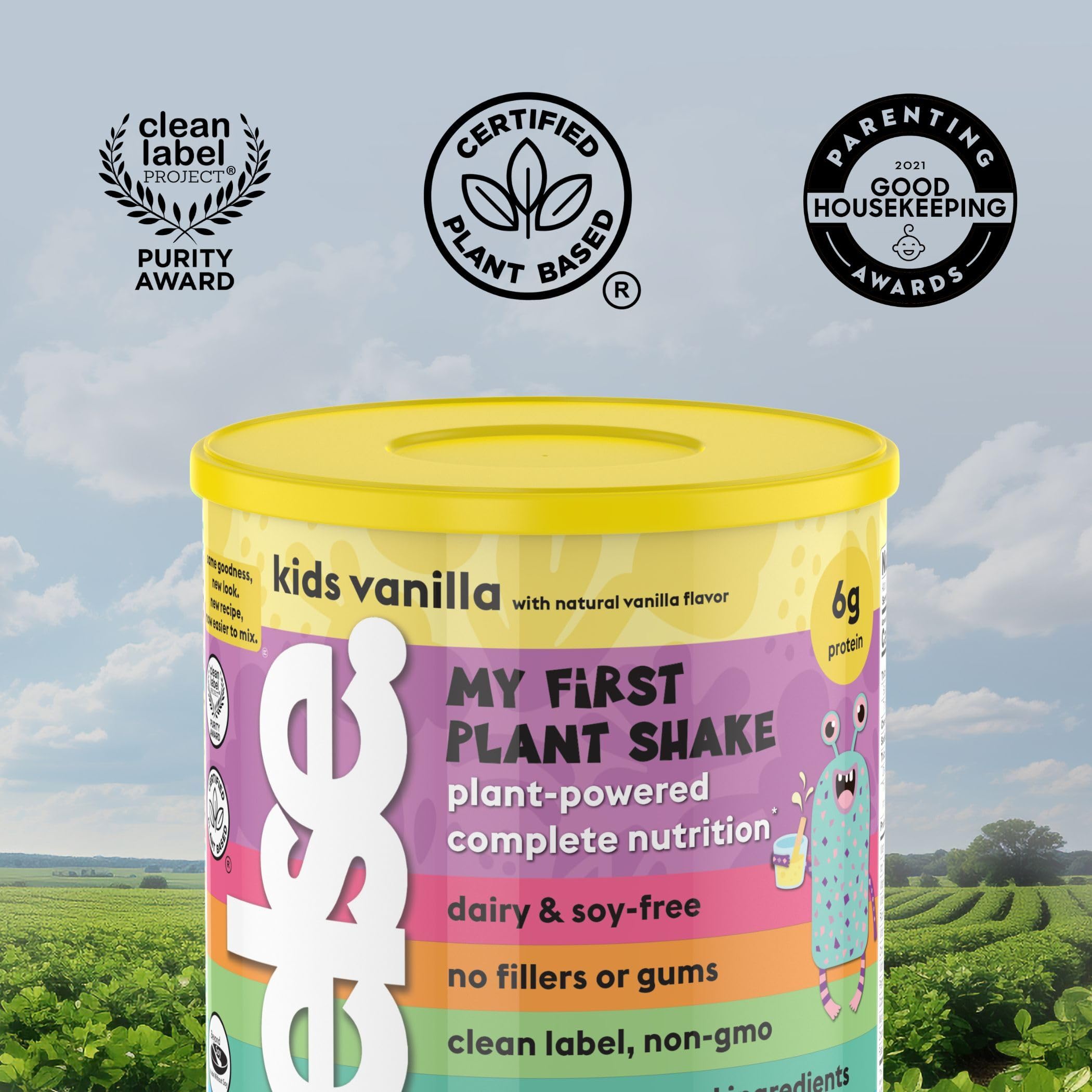 ELSE NUTRITION Plant-Based Kids Protein Shake Powder for Ages 2-12 - Dairy-Free, Complete Nutrition with 25 Vitamins & Minerals | Healthy Vanilla Flavored Snack for Toddlers & Children | Perfect for School Lunches, After-School Activities & Picky Eaters