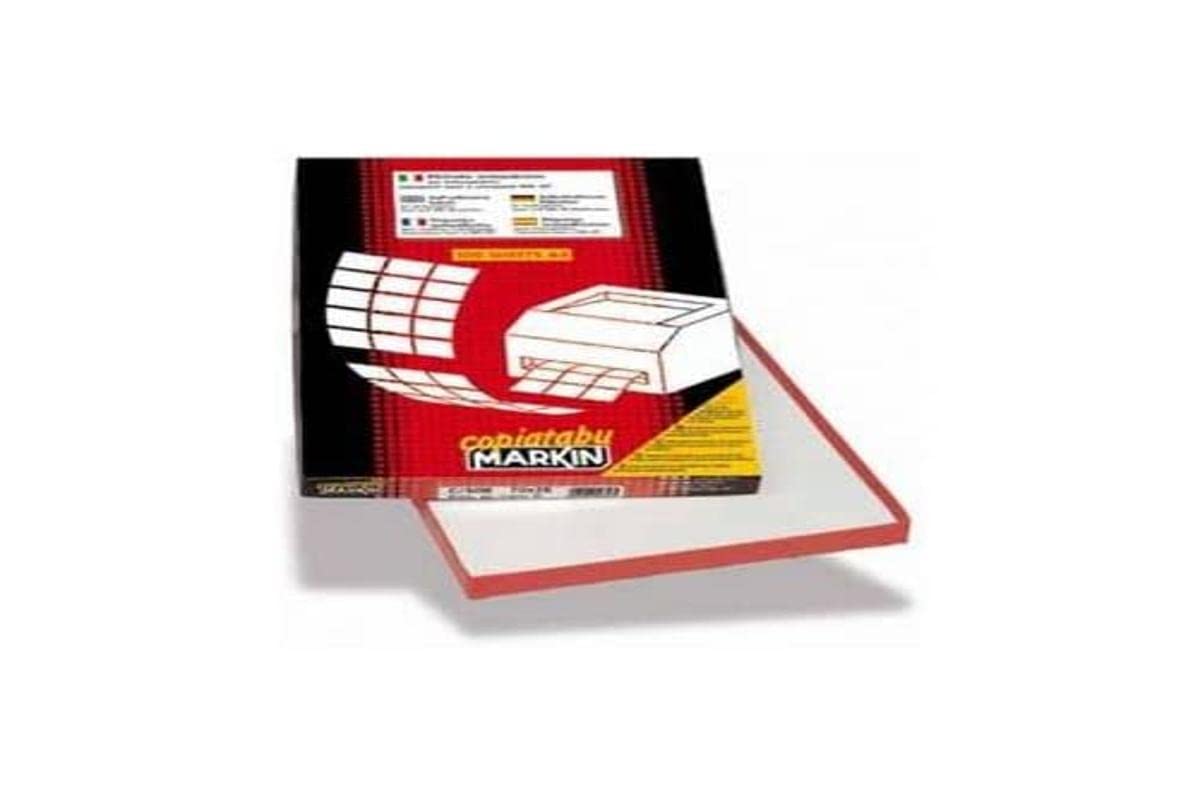 Markin 210C581 White Printer Labels - 19x10mm, 70gsm, 28,000 Labels for Laser & Inkjet Printers - Office & Shipping Label Supplies for Home & Business Use