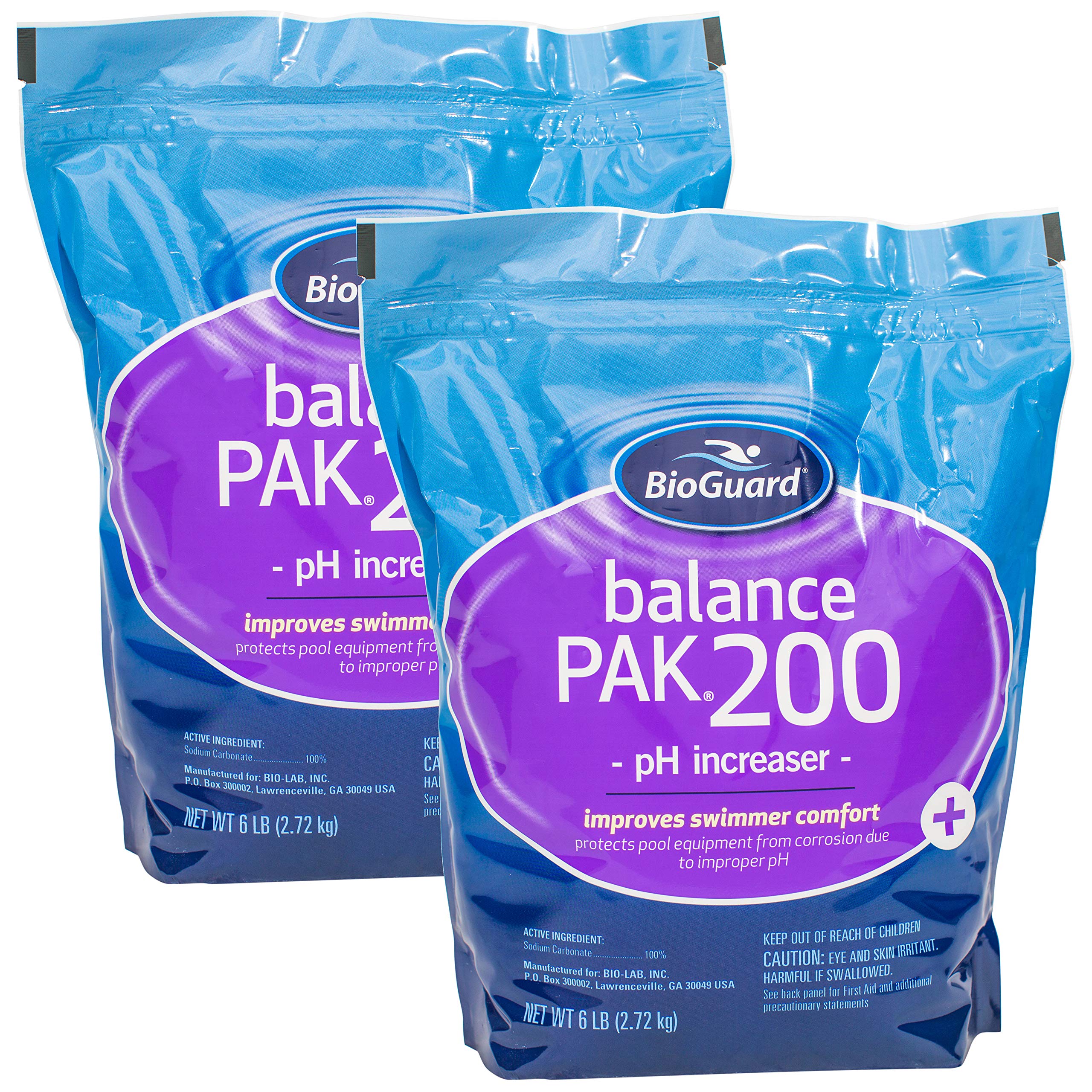 BioGuard Balance Pak 200 - 6 lb (Pack of 2) | Pool pH Increaser for Crystal Clear Water | Prevents Corrosion & Protects Pool Equipment | Enhances Swimmer Comfort | Ideal for Inground & Above Ground Pools