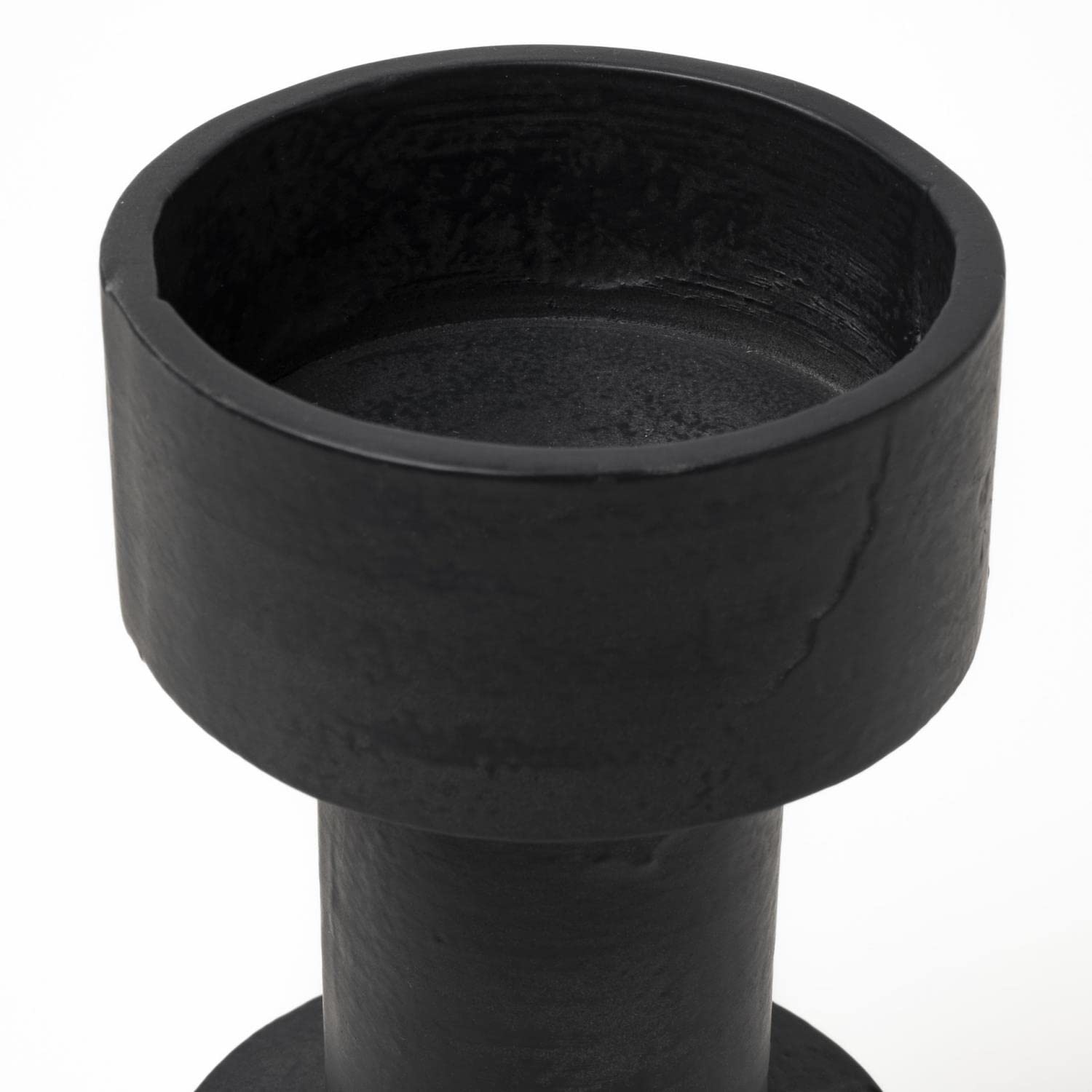 Mercana Bolton Black Metal Table Candle Holders Set of 2 - Modern Decorative Candle Stand for Dining Table, Coffee Table, and Home Decor - Perfect for Romantic Dinners, Weddings, and Centerpieces