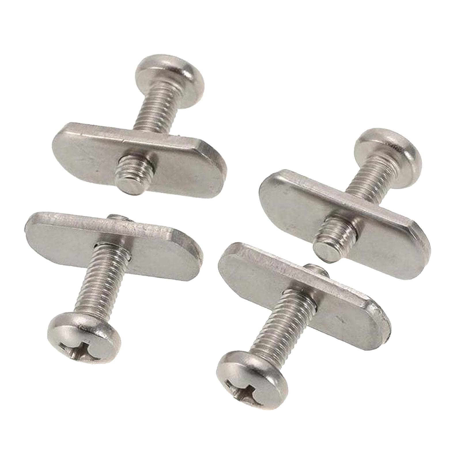 F Fityle 4-Piece Stainless Steel Kayak Rail Mounting Kit - Track Screws & Nuts Replacement Hardware for Kayaks, Canoes, Boats | Secure Gear Attachment for Fishing, Camping & Water Sports