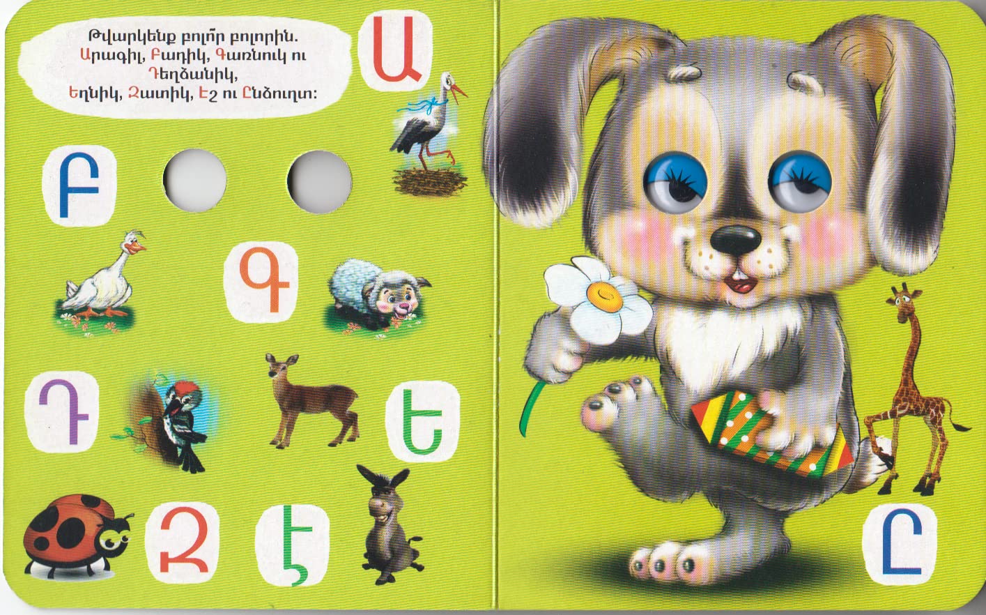 Fun Armenian Alphabet Book with Moving Eyes - Interactive Learning Toy for Kids | Perfect for Early Childhood Education & Language Development