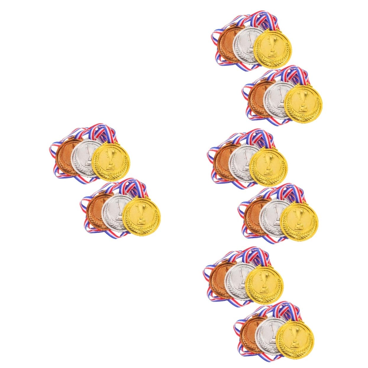 Toddmomy 24-Piece Kids Sports Medal Set - Reusable Plastic Gold Medals for Children's Games, Competitions & Award Ceremonies | Perfect for Track Meets, School Events & Birthday Parties