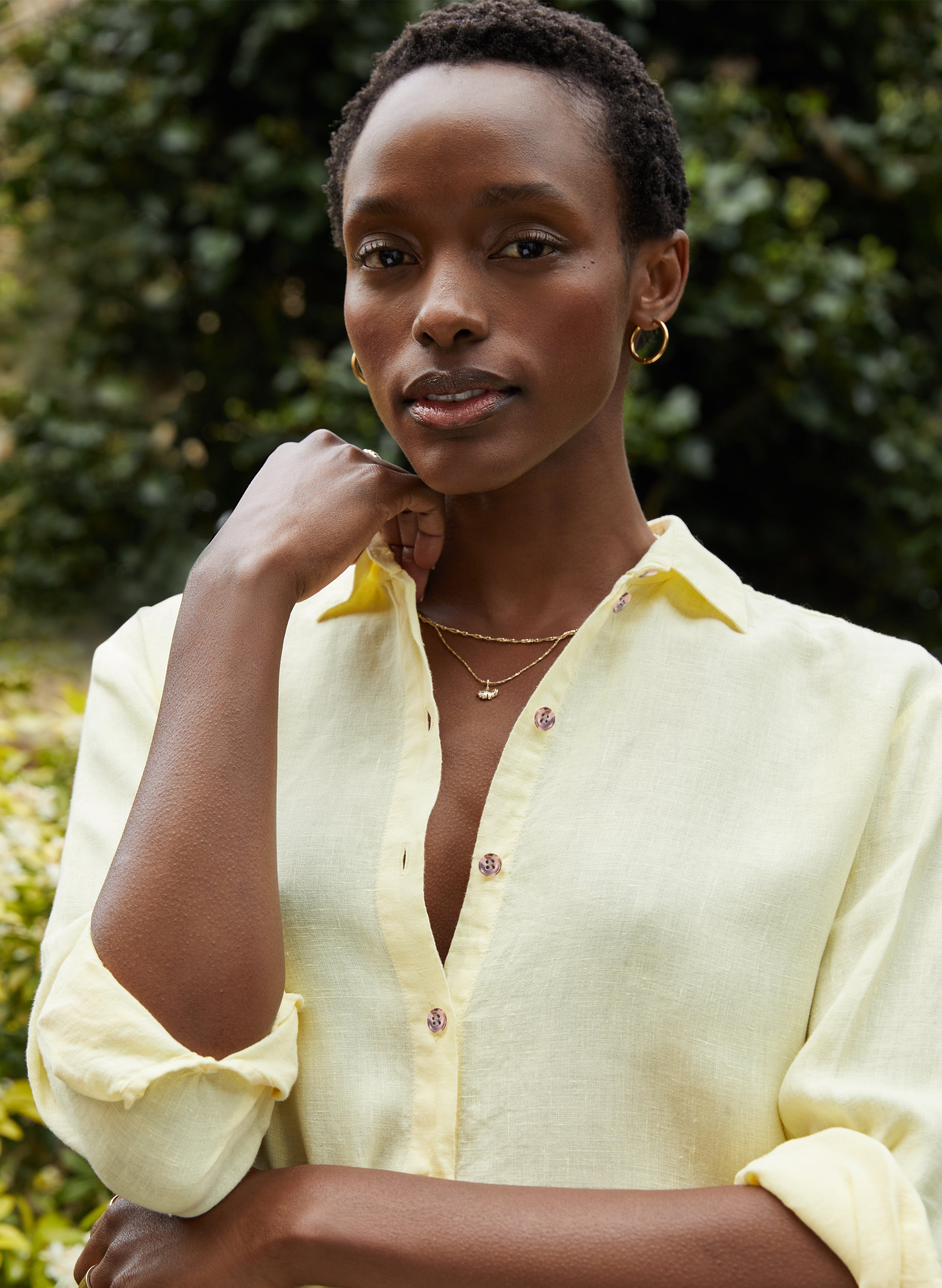 Helena Linen Shirt for Women - Breathable Summer Casual Button Down Top - Perfect for Office, Beach & Vacation Outfits