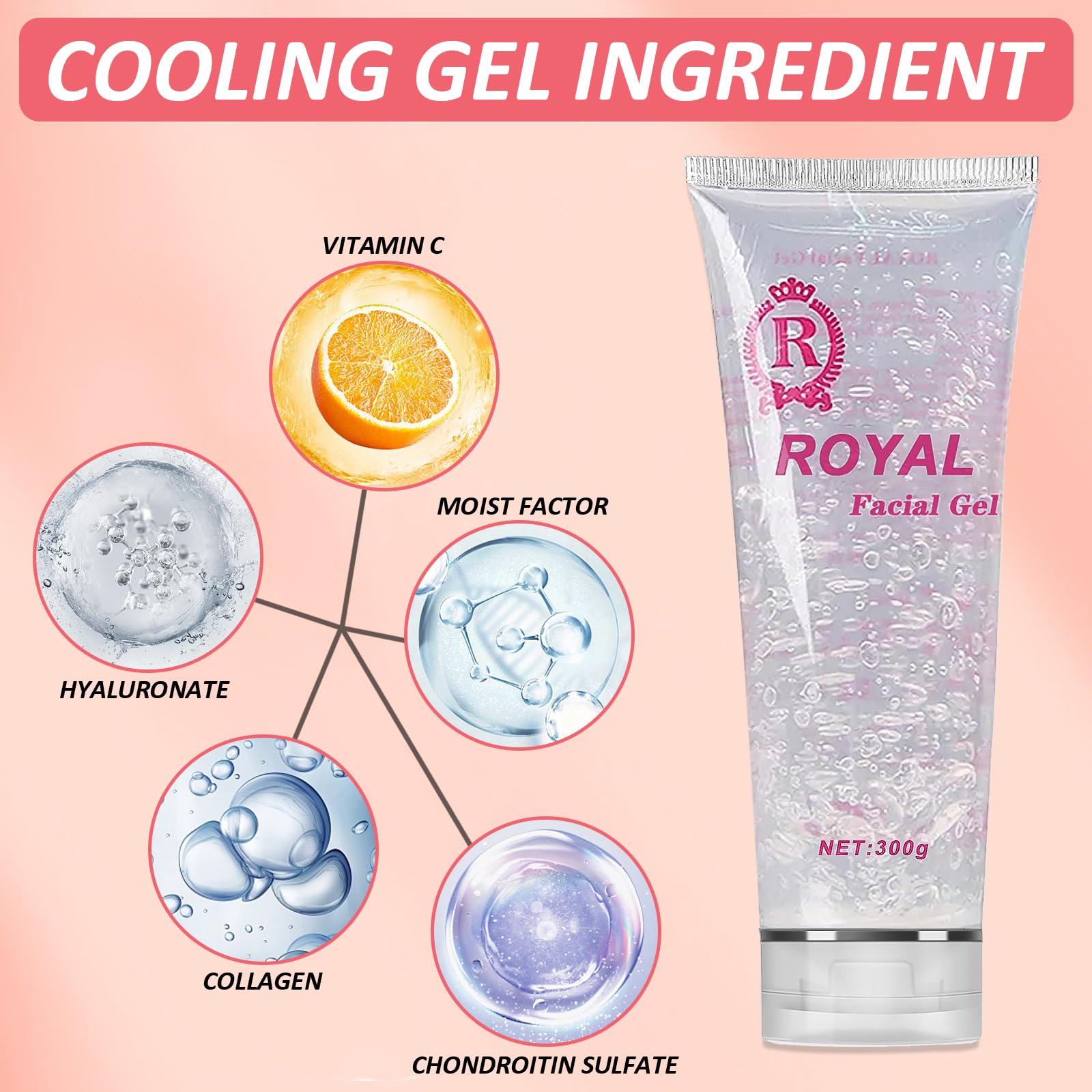 60PCS Conductive Cooling Gel for Hair Removal & Skin Care - 300ML Hydrating Spa Gel for Beauty Devices | Bulk Wholesale for Home & Professional Use
