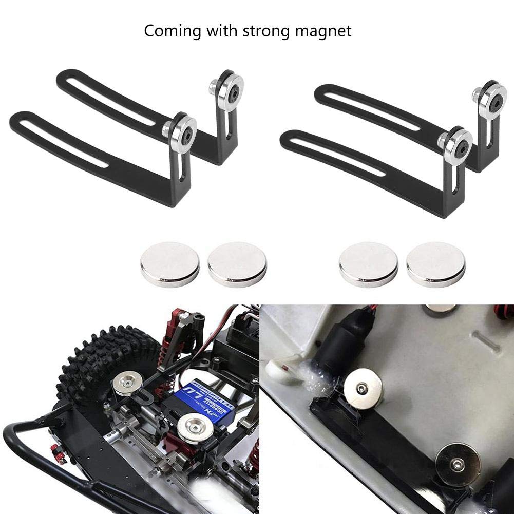 4Pcs RC Car Shell L-Bracket with Magnet for SCX10 1/10 Scale RC Crawler - Durable Replacement Body Mount Brackets for Off-Road RC Vehicle Accessories (Perfect for Trail Crawling & Rock Racing)