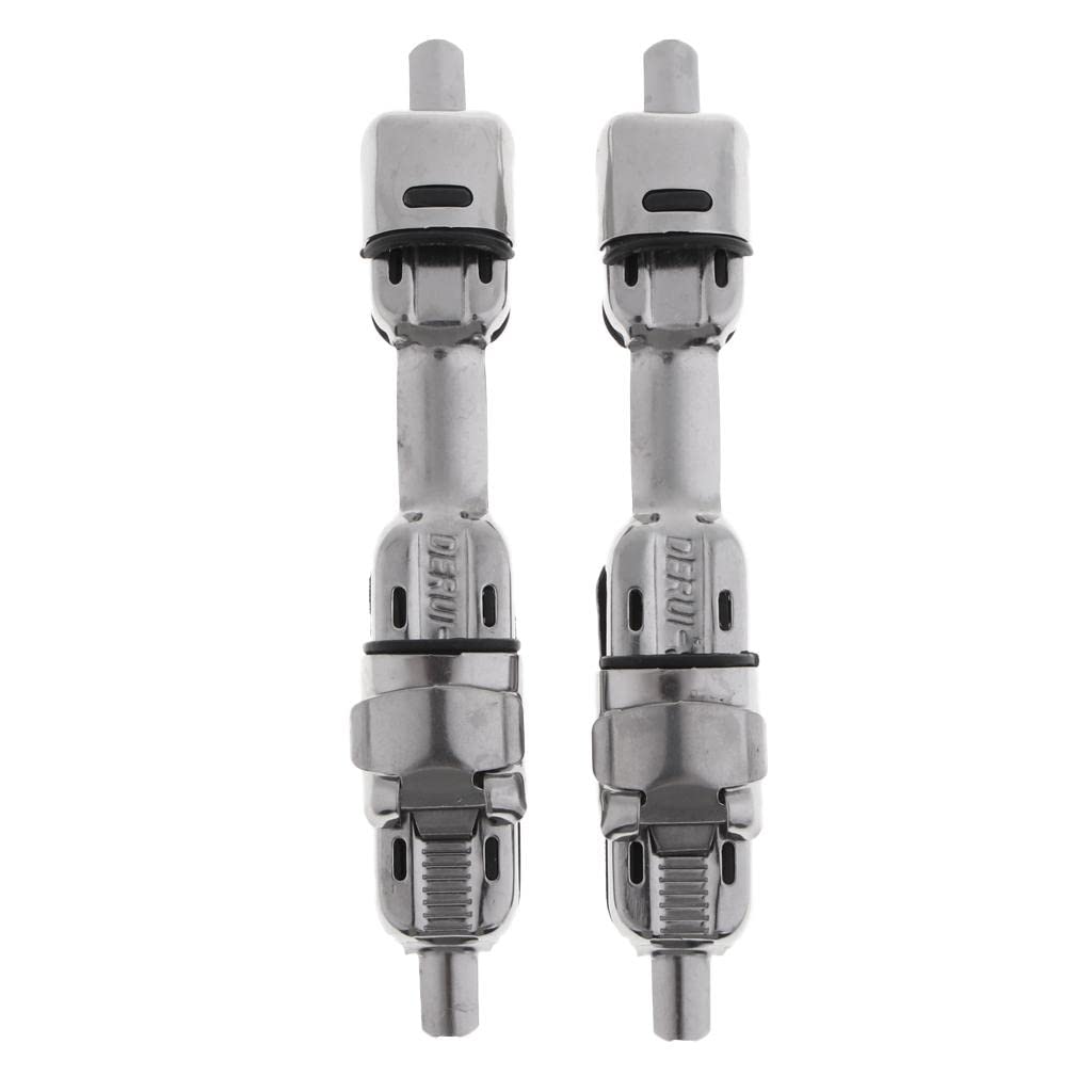 Milageto 2-Pack Stainless Steel Fishing Reel Seats & Rod Clips - Heavy Duty Saltwater, Ice, Fly Fishing Gear for Surf, Boat, Kayak Anglers