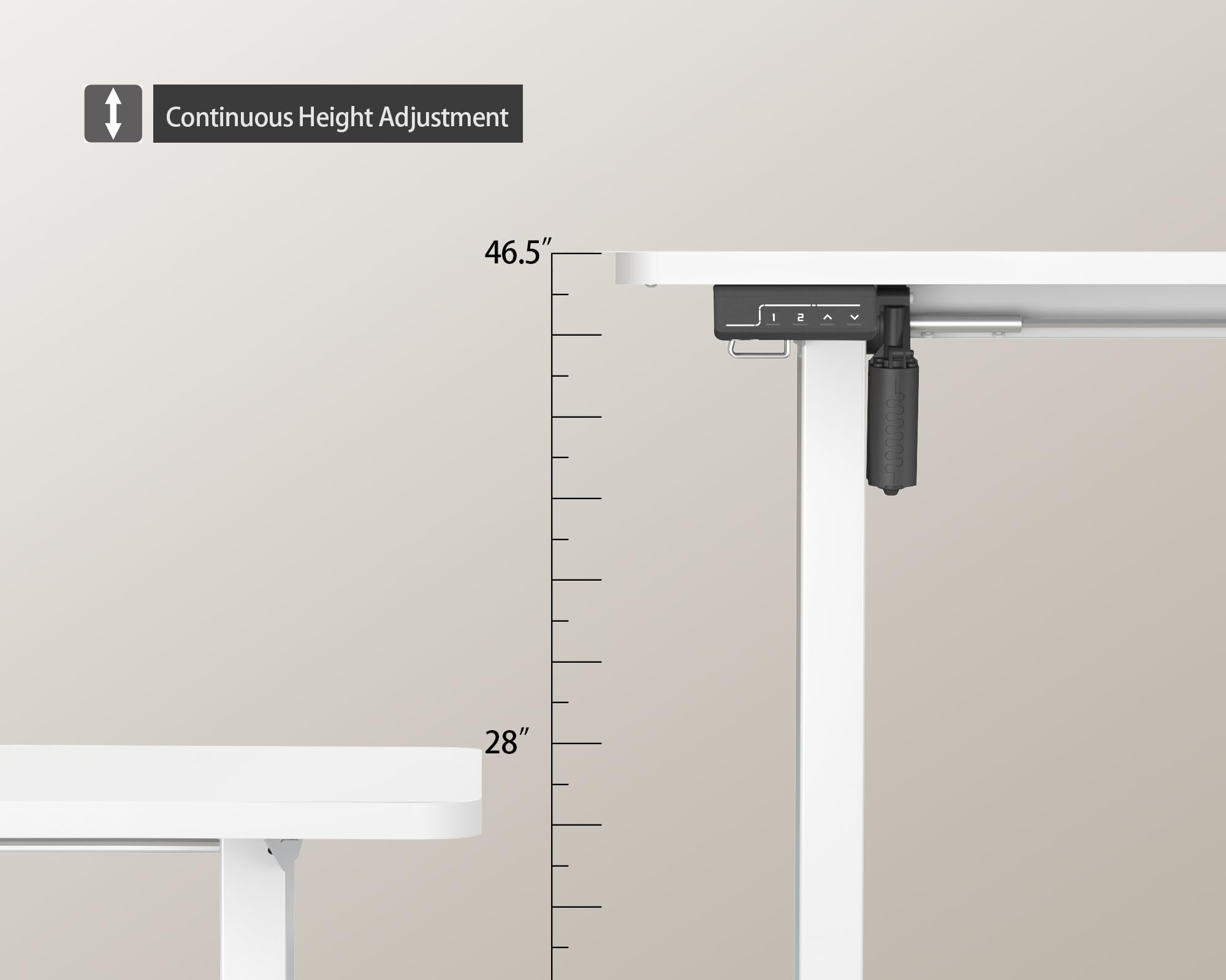 Electric Standing Desk Adjustable Height 40x24 Inches - Ergonomic Sit Stand Desk with Memory Preset for Home Office, White - Perfect for Remote Work, Gaming & Study Setup