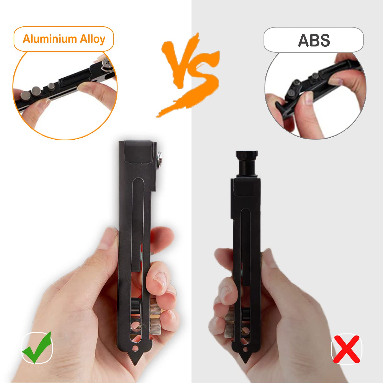 Aluminum Alloy Scribe Tool with Built-in Sharpener - Multi-Function Woodworking Scriber Gauge for DIY Projects | Precision Marking Tool for Carpentry, Metalworking & Crafting (Black)