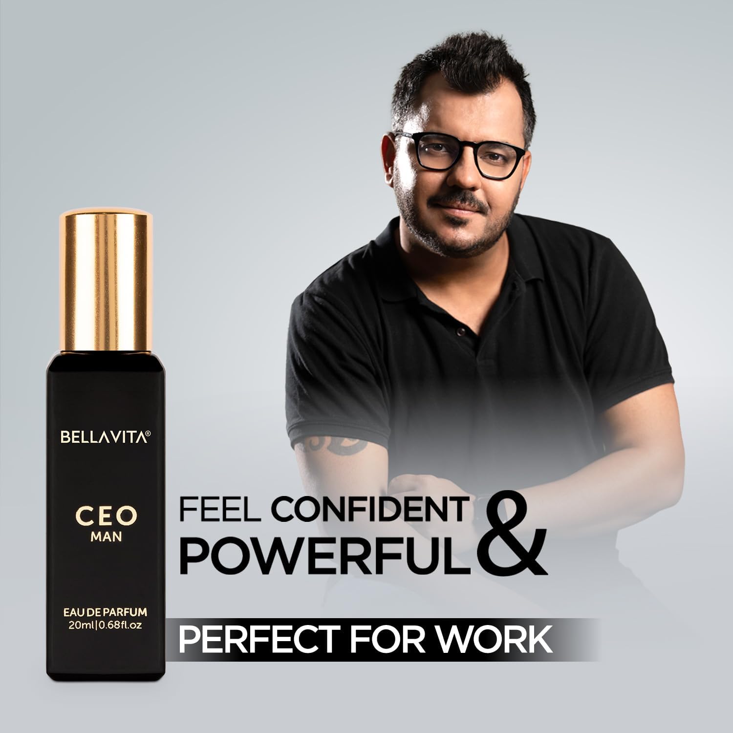 Premium CEO Man Travel Size Gift Set - Shower Gel 55ml, EDP Perfume 20ml, Aluminum-Free Deodorant 50ml & Body Lotion 50ml - Perfect for Business Travel, Gym & Special Occasions