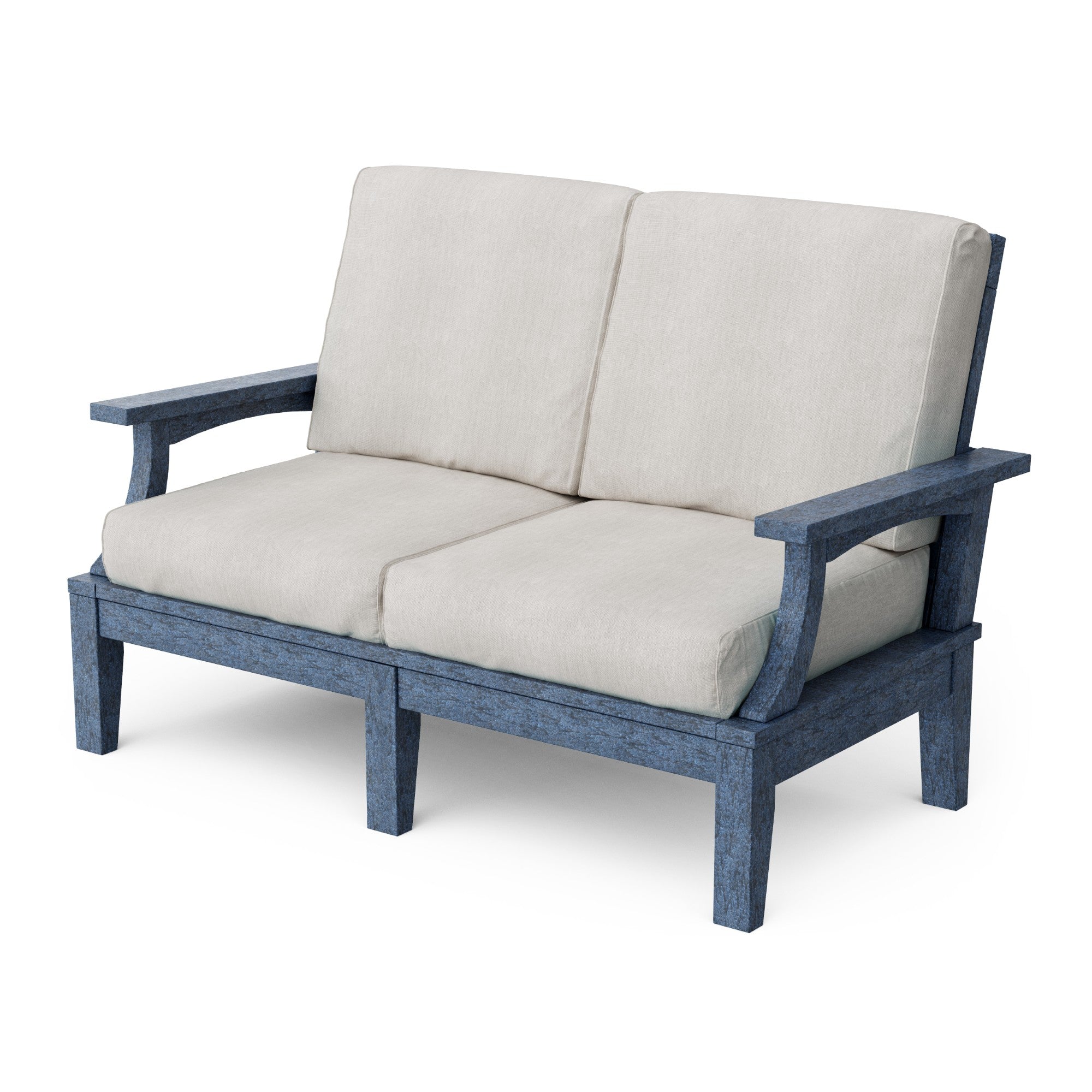Heritage Deep Seating Love Seat Cushioned Sofa - Outdoor Patio Furniture for Garden, Poolside & Backyard Relaxation