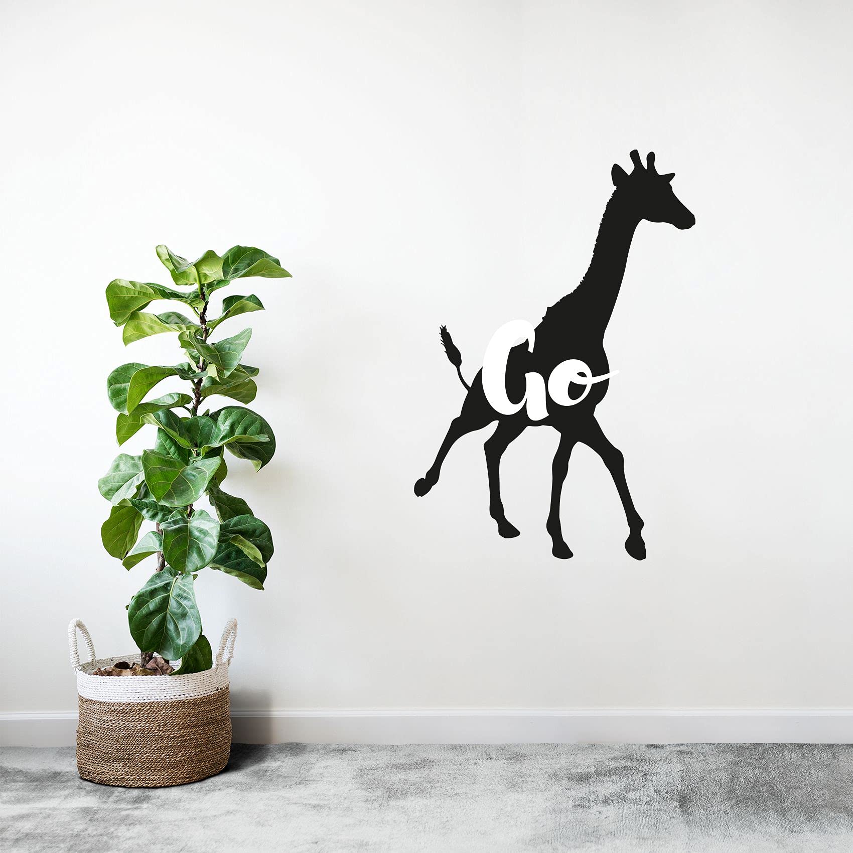 Giraffe Wall Decal - Beautiful Animal Silhouette Vinyl Wall Art Sticker for Nursery, Kids Room & Home Decor (10x8 Inch) - Perfect for Baby Rooms, Playrooms & Study Spaces