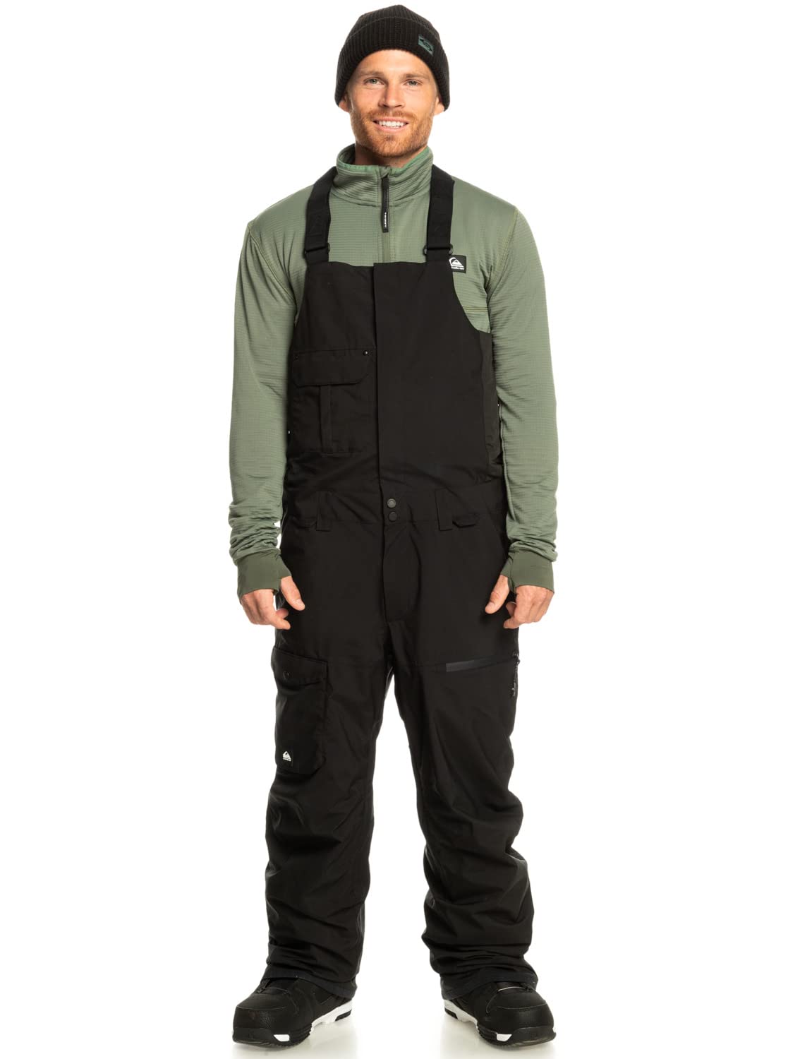 Quiksilver Men's Utility Bib Overalls - Durable Workwear Jeans for Outdoor & Farming Activities
