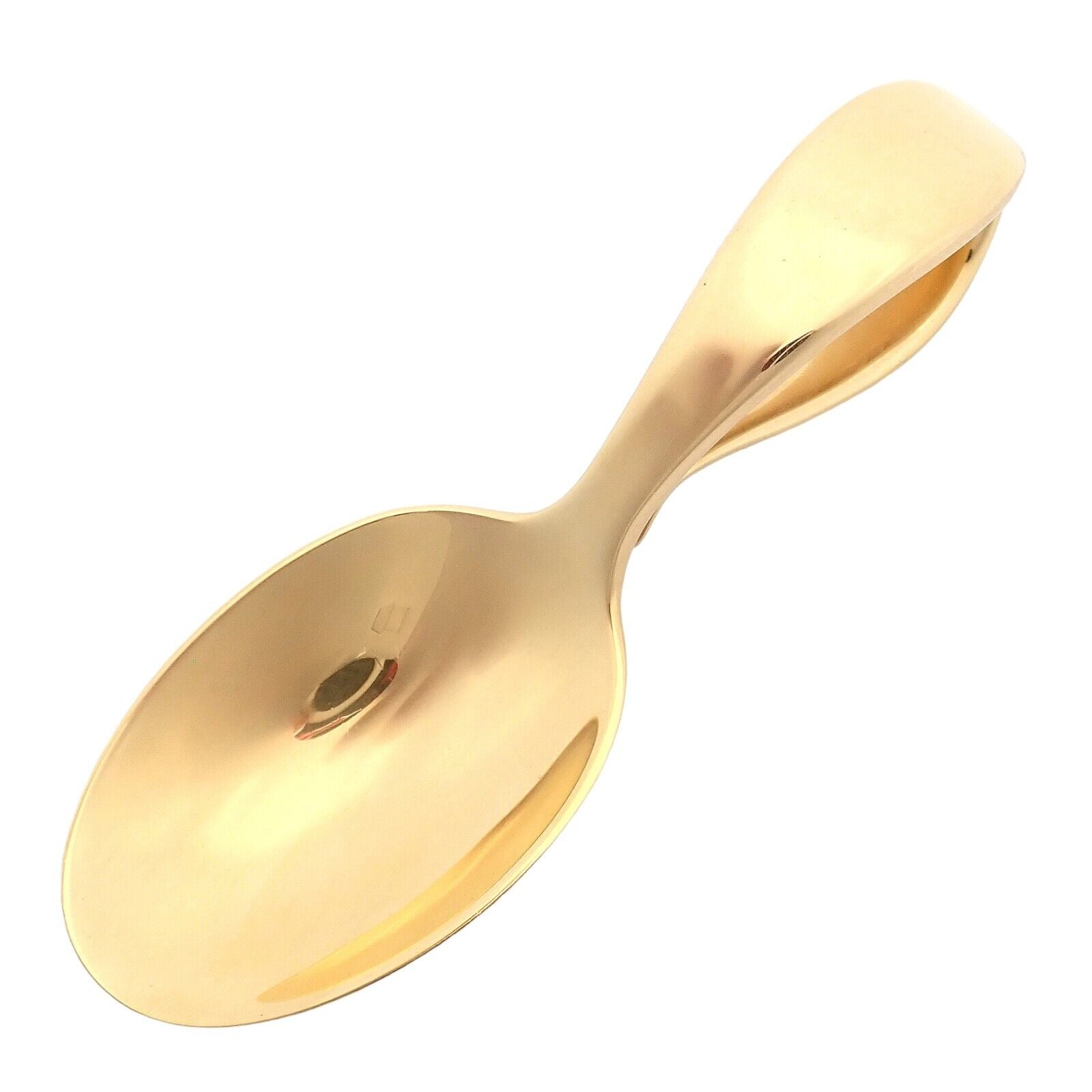 Vintage Tiffany & Co. 18k Yellow Gold Baby Spoon 52.8g - Elegant Estate Jewelry for Christening Gifts & Baby Keepsakes