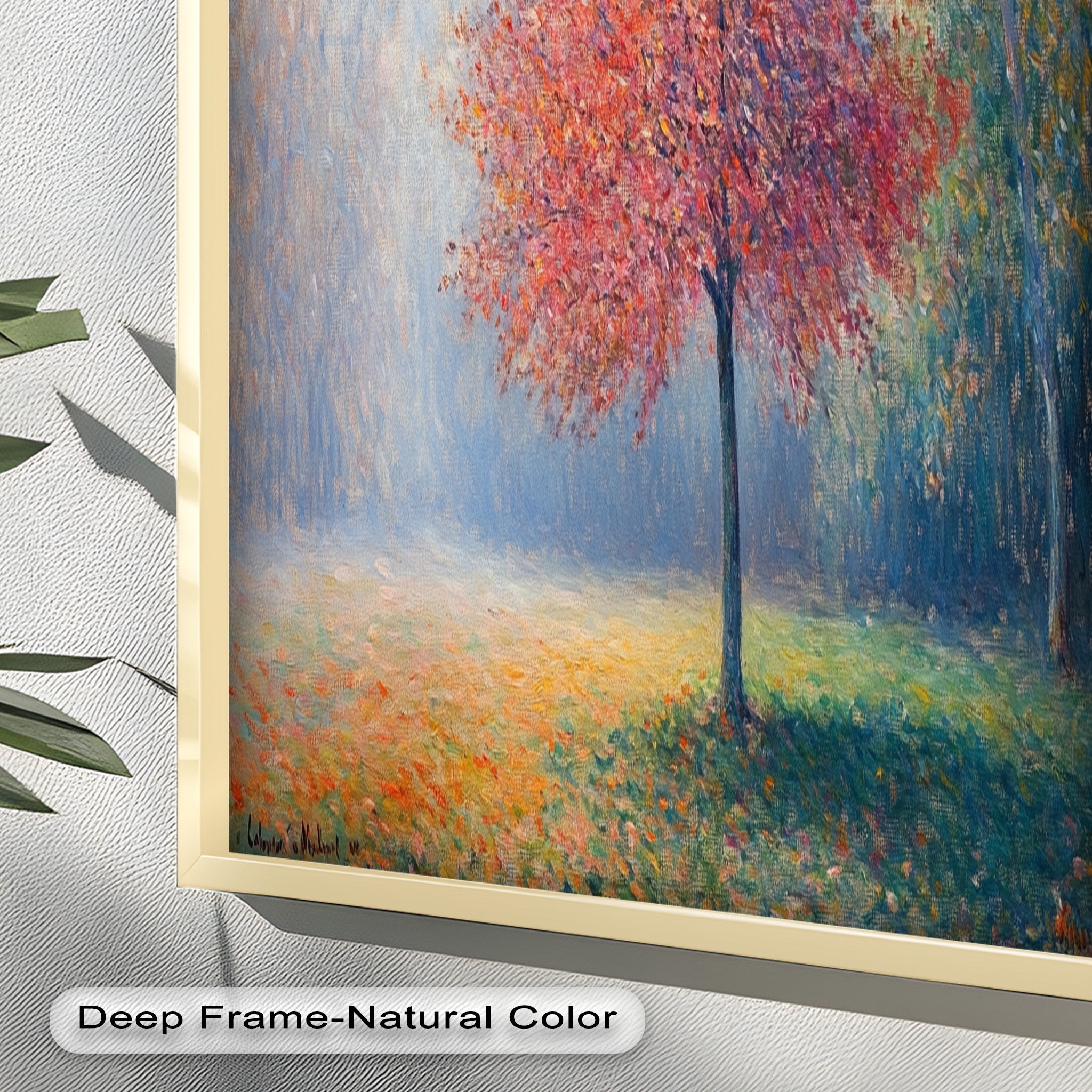 Autumn Radiance Impressionist Oil Painting - Handmade Landscape Artwork for Home Decor, Office Wall, Living Room & Gift