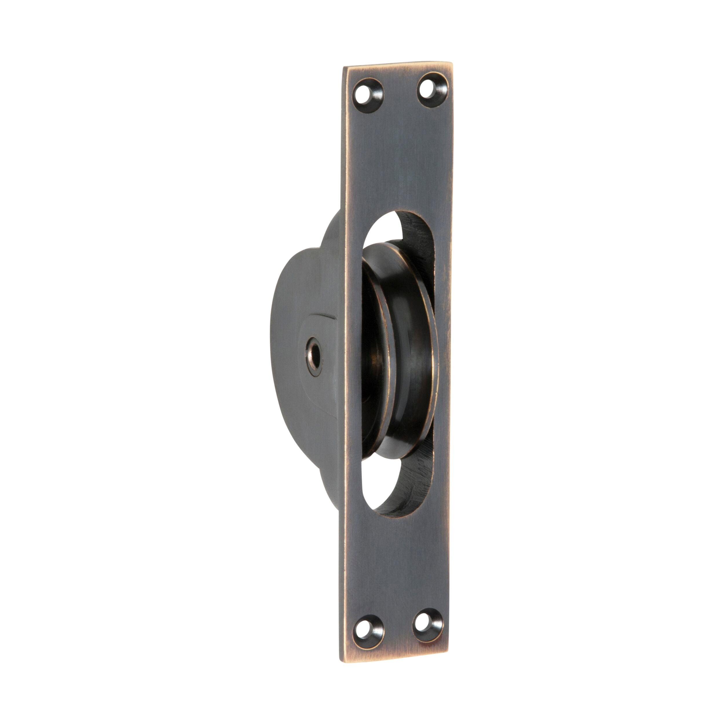 Antique Copper Sash Window Pulley - 1681 H125xW25mm - Vintage Hardware for Restoring Historic Homes & DIY Projects