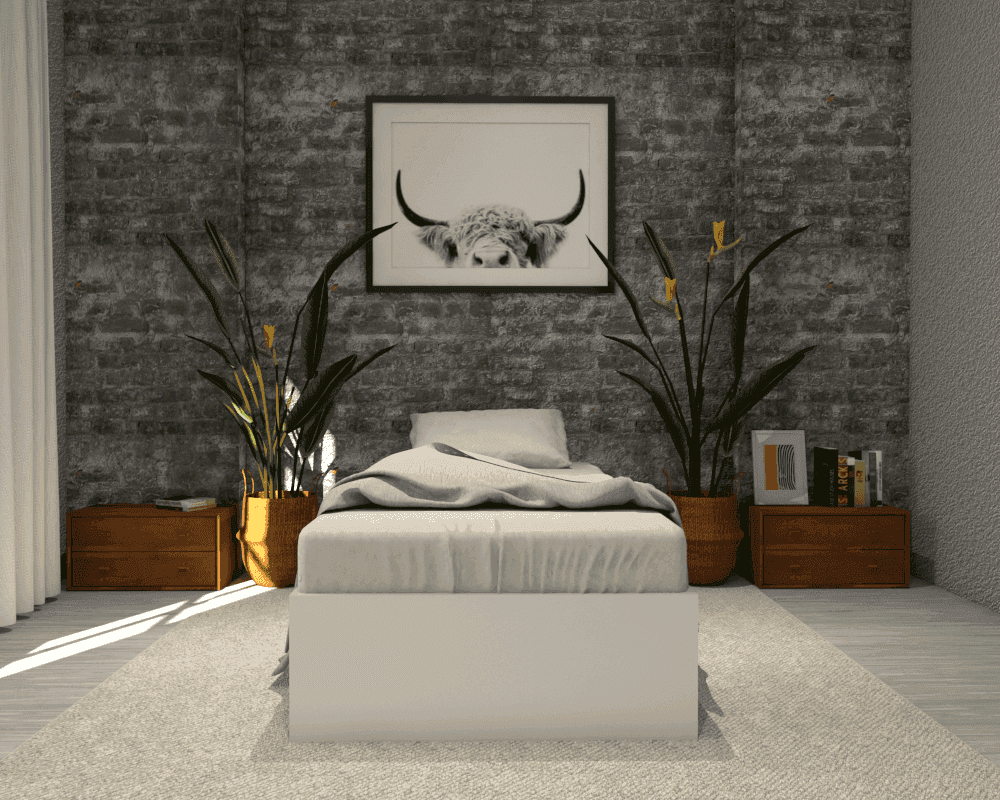 Hegel Wooden Drawer Bed Frame with Storage - Queen Size Platform Bed with 4 Drawers, Solid Pine Wood Bed Frame for Bedroom, Guest Room or Small Space