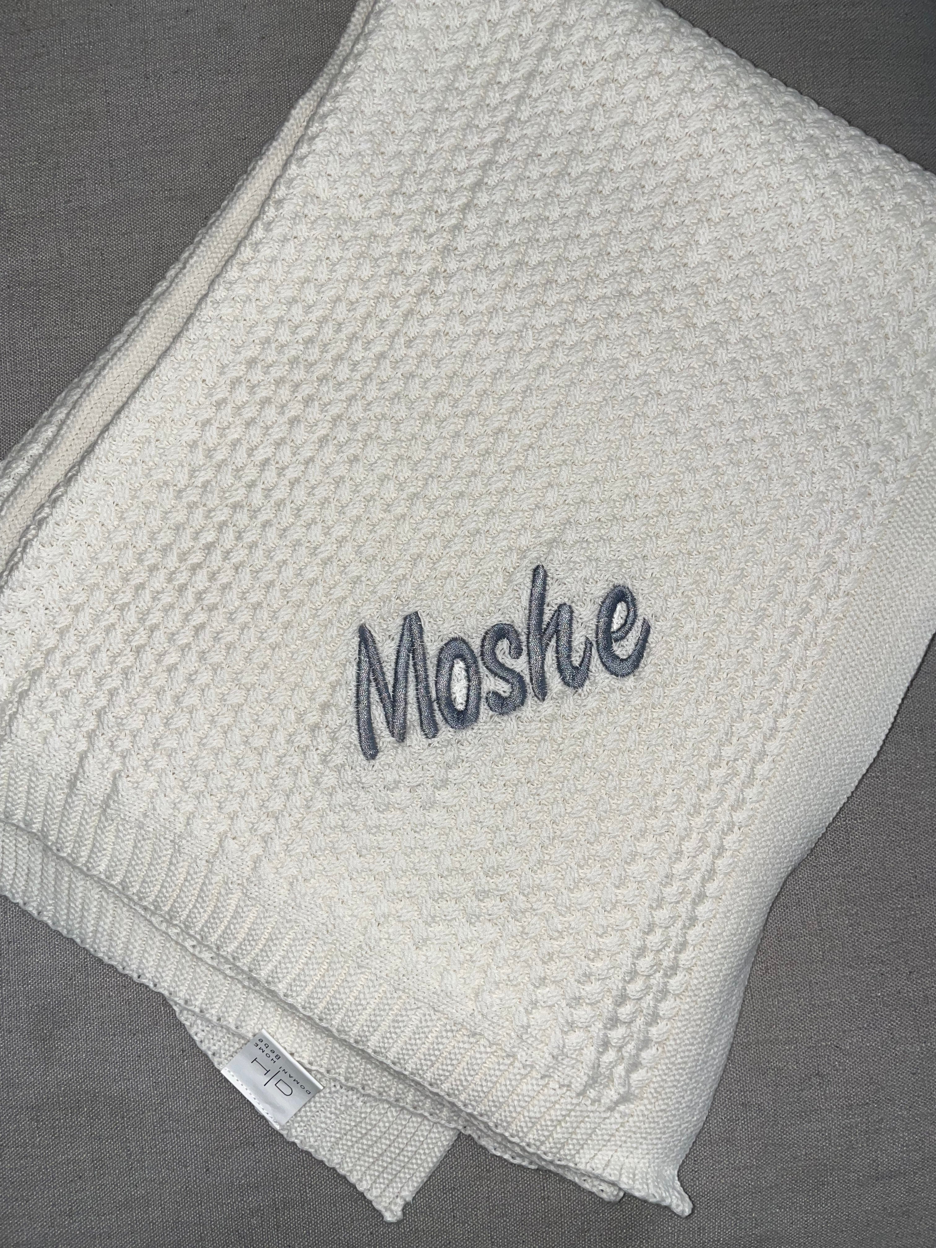 Domani Home Herringbone Cream Baby Blanket - Soft & Breathable Knit Blanket for Newborns, Infants & Toddlers - Perfect for Nursery, Stroller, Swaddling & Gift Giving