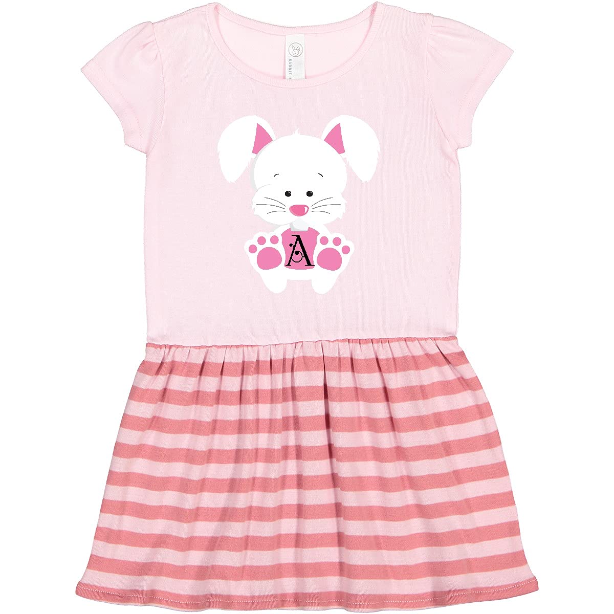 Inktastic Easter Bunny Monogram Toddler Dress - Cute Personalized Outfit for Easter, Spring & Family Photos