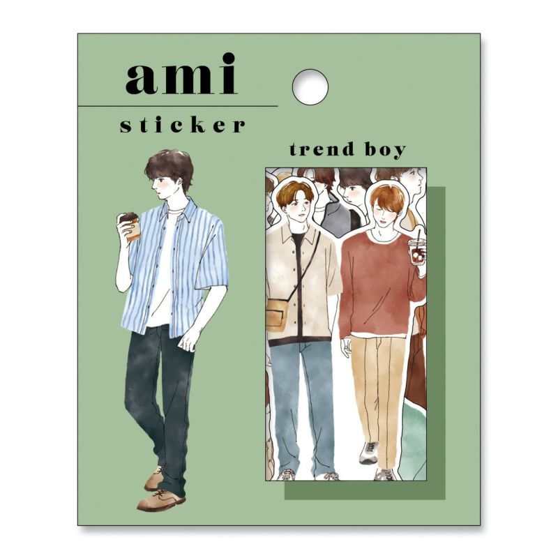 Trendy Ami Flake Stickers for Boys - Fun Decoration for Notebooks, Laptops & School Supplies | Cute Kawaii Vinyl Decals for Kids Room & DIY Crafts