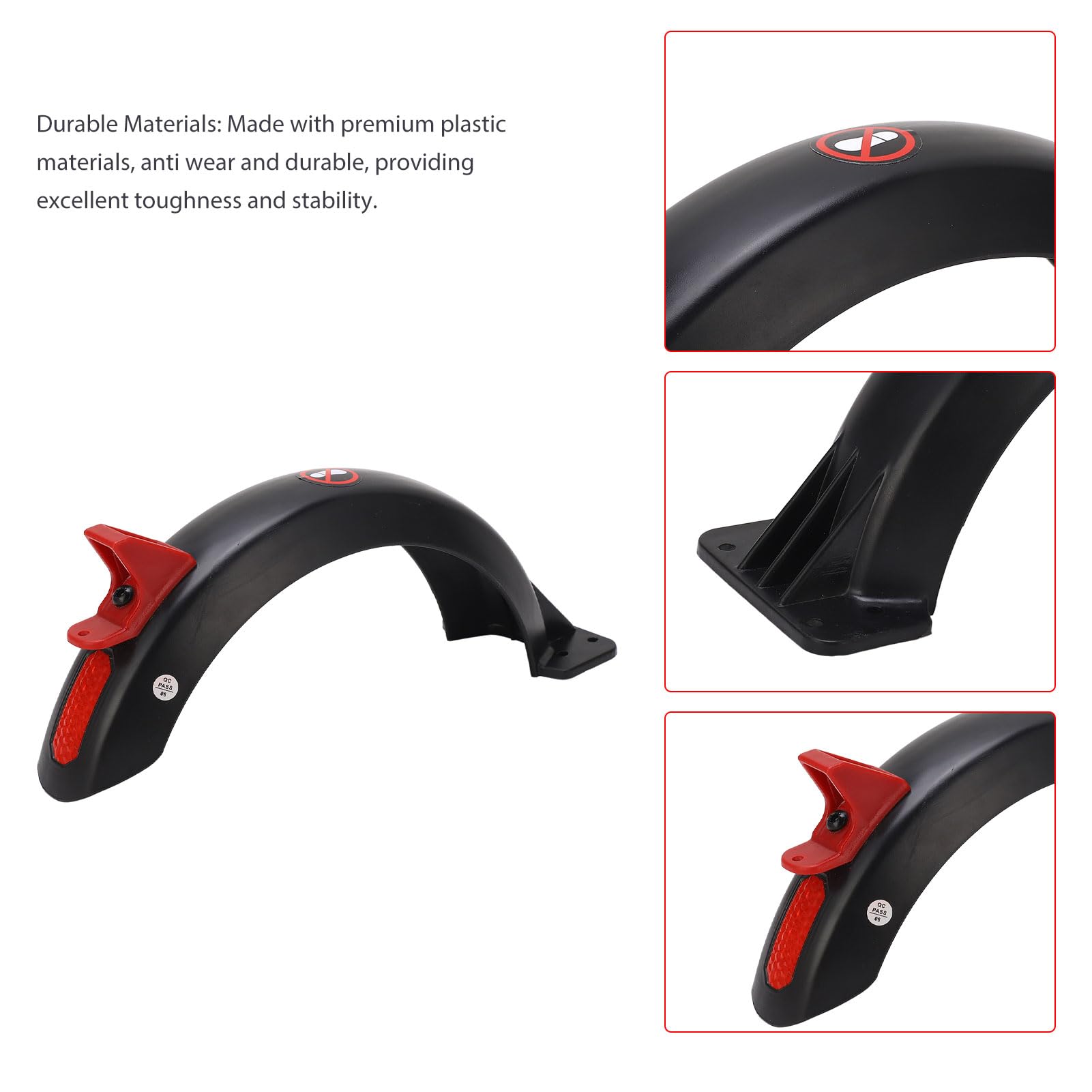 GOTRAX GXL V2 Rear Scooter Fender with Hook & Reflective Strip - Durable Plastic Mudguard for Rainy Day Protection - Perfect for Commuting, Urban Riding & Wet Weather Conditions