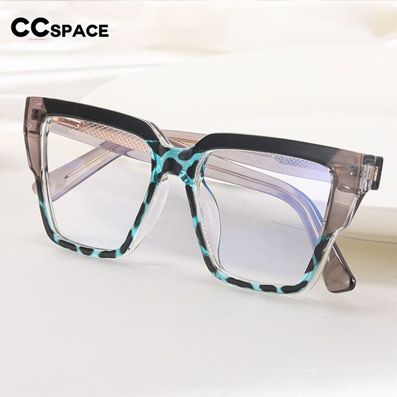 CCspace Women's Full Rim TR90 Titanium Eyeglasses Frame 55295 - Lightweight & Durable for Work, Reading & Daily Wear