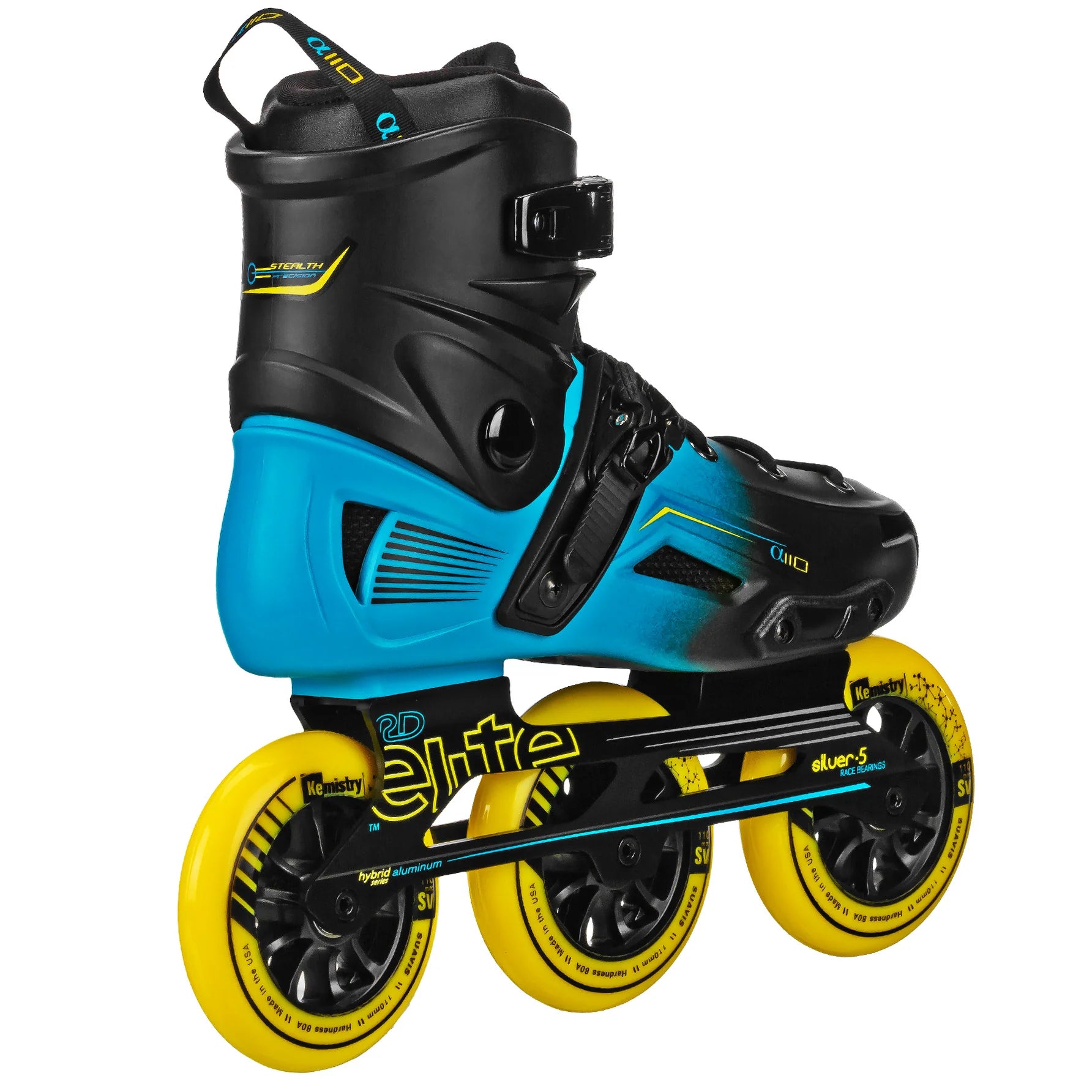 Roller Derby Alpha 110mm Inline Skates - High-Performance Outdoor & Indoor Skates for Adults - Perfect for Fitness, Speed Skating & Urban Commuting