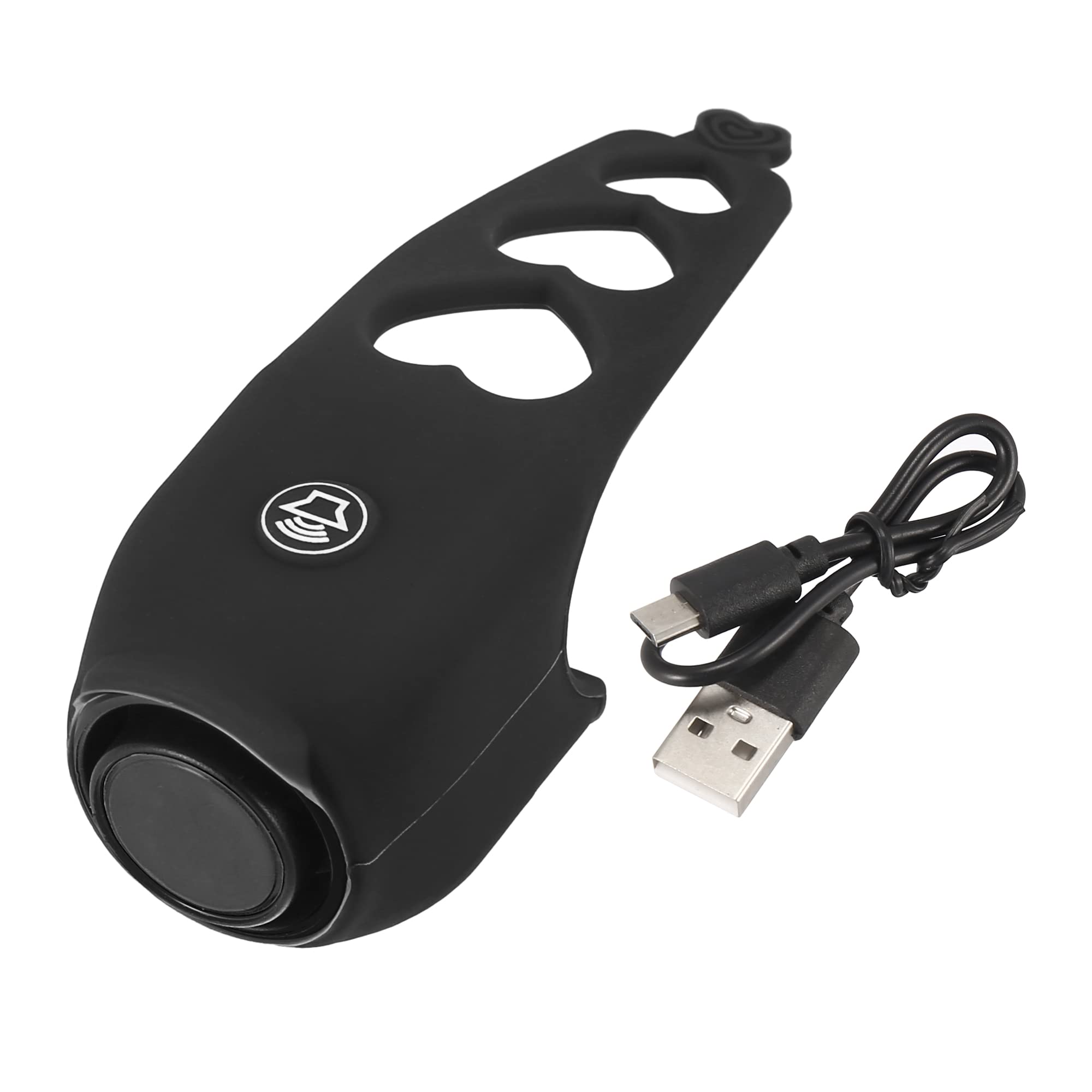 X AUTOHAUX Rechargeable Electric Bike Bell - Loud Bicycle Horn for Mountain & Road Bikes - Waterproof Silicone Cycling Bell - Perfect for Commuting, Trail Riding & Urban Cycling