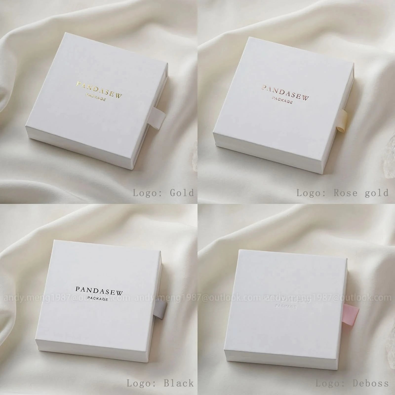 50pcs 9.3x9.3x2.5cm Custom Jewelry Gift Boxes with Suede Lining - Personalized Logo Drawer Box for Necklaces, Earrings & Rings - Perfect for Retail Packaging, Wedding Favors & Jewelry Storage