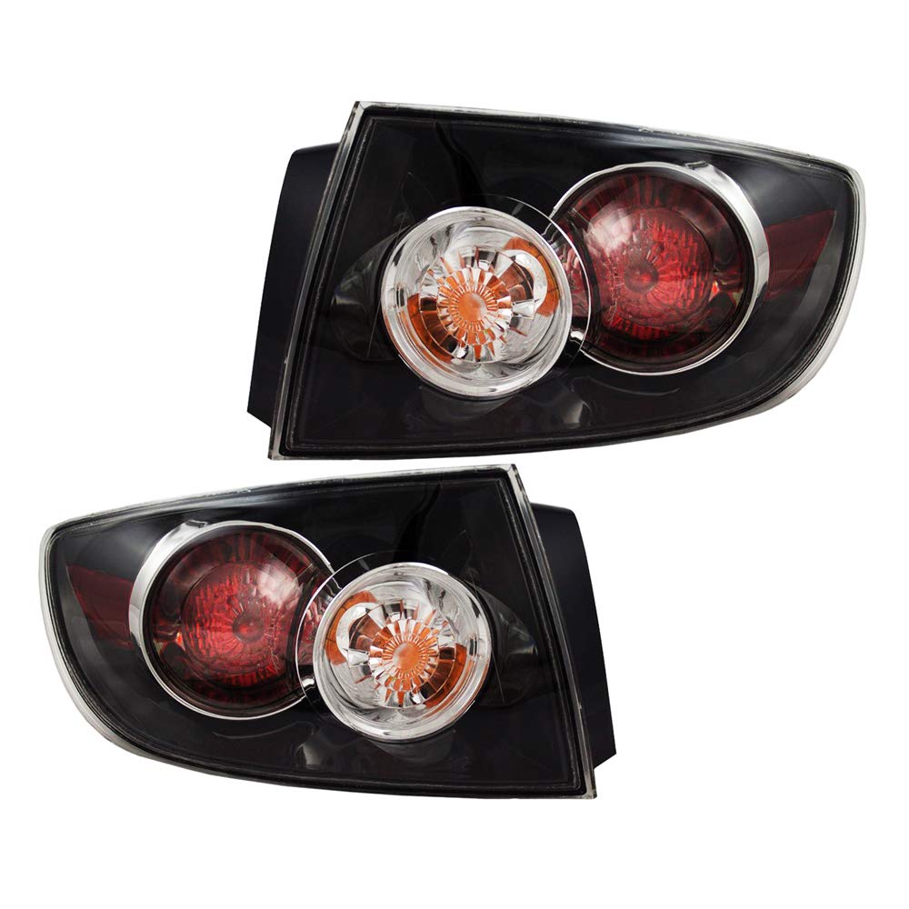 EPIC LIGHTING Halogen Replacement LED Tail Lights Compatible with 2007-2009 Mazda 3 Series - Direct Fit for Models MA2800136 MA2801136 BR5H51160C BR5H51150C - Perfect for Night Driving & Enhanced Safety