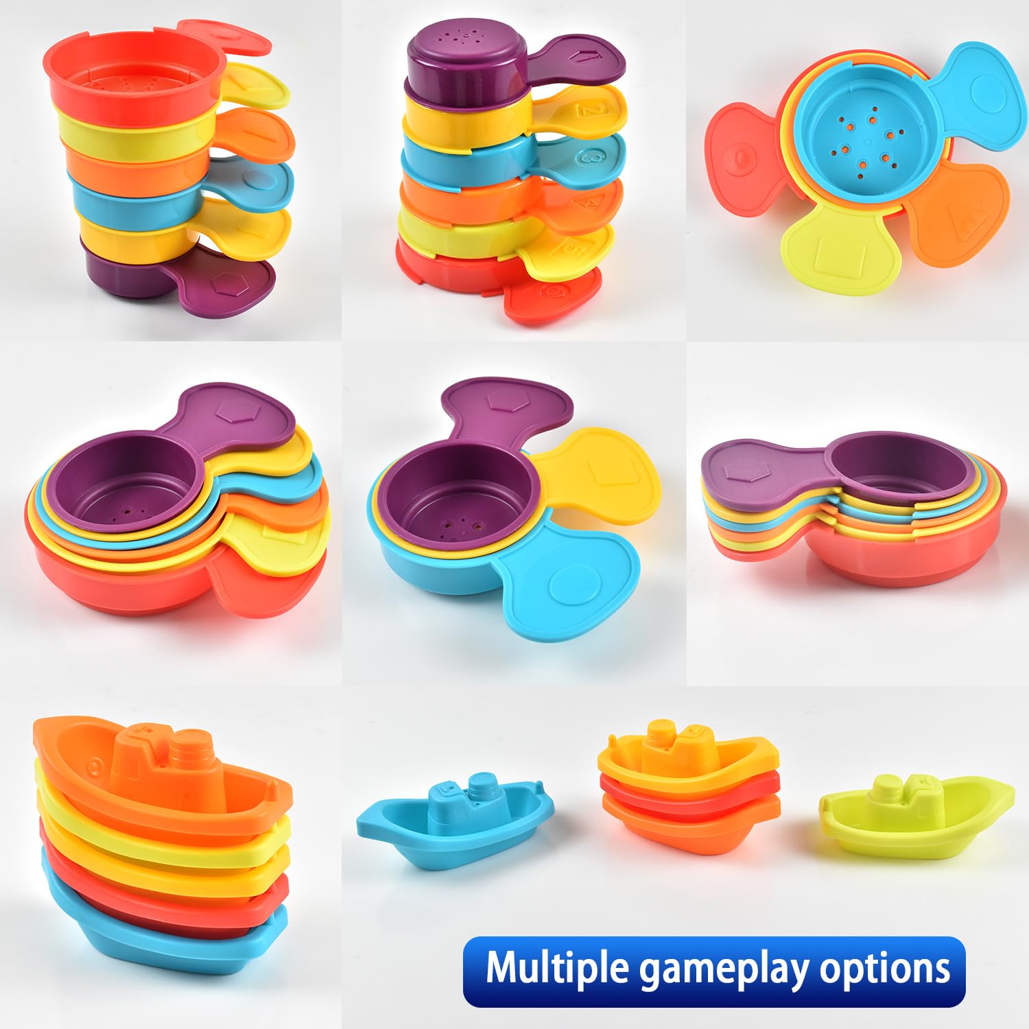Best Baby Bath Toys for Toddlers 1-3 Years Old - Safe Water Play Toys for Infants 6-12 Months | Fun Bathtub Toys for Kids & Perfect 1st Birthday Gifts | Great for Sensory Play & Early Learning Development