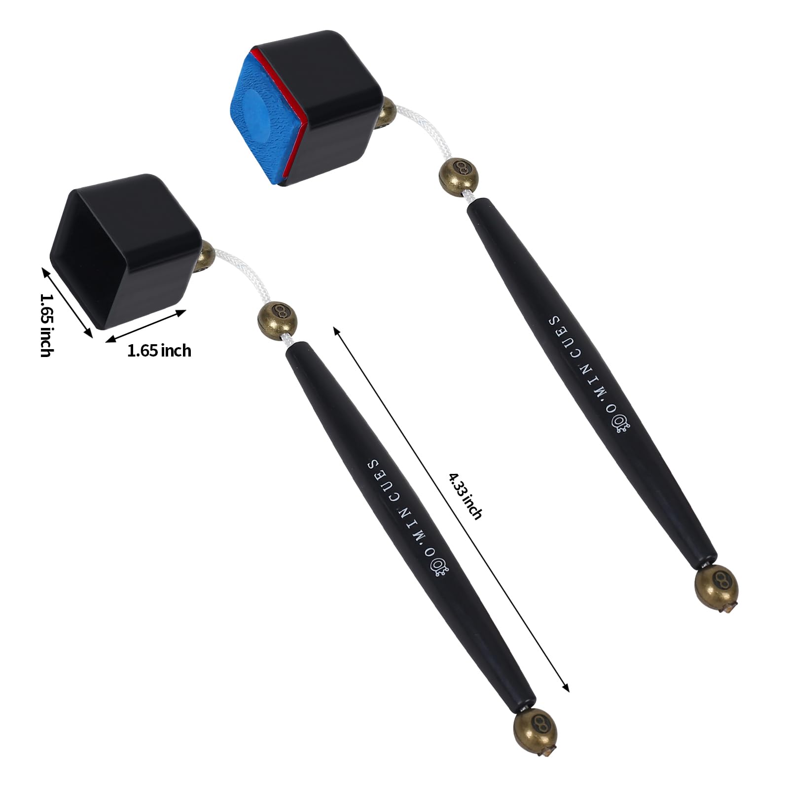 Vefungyan 2-in-1 Billiard Pool Cue Chalk Holder & Tip Pricker - Includes 8pcs Premium Pool Chalk - Perfect for Professional Pool Players & Home Game Rooms