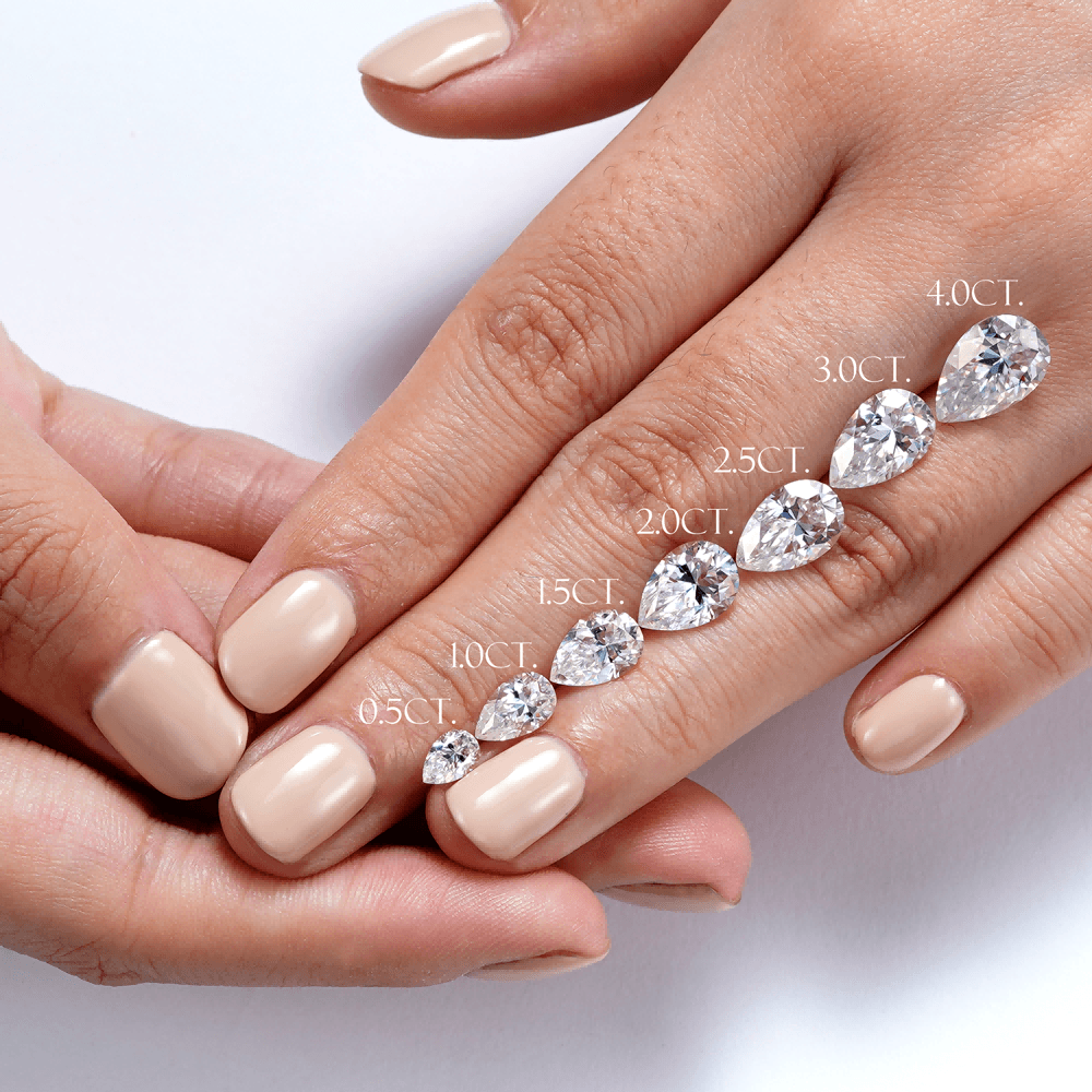 Pear Shaped Pavé Band Hidden Halo Moissanite Engagement & Wedding Ring Set for Couples - Matching His & Hers Bands for Proposals, Anniversaries, and Romantic Occasions
