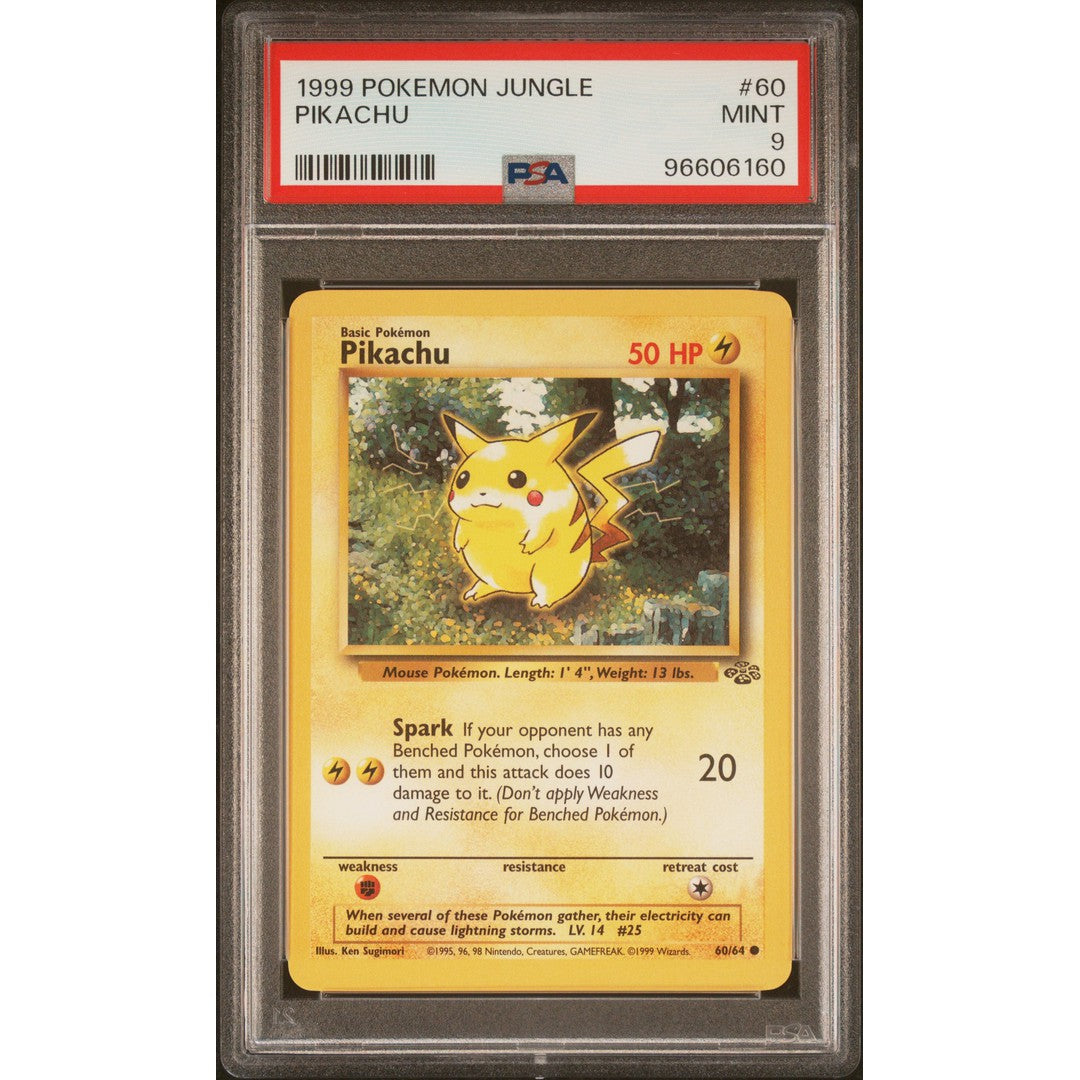 2001 Pokemon Jungle Pikachu 60/64 PSA 9 Graded Card - Rare Collectible for Pokemon TCG Fans & Investors | Perfect for Display, Gaming, and Trading