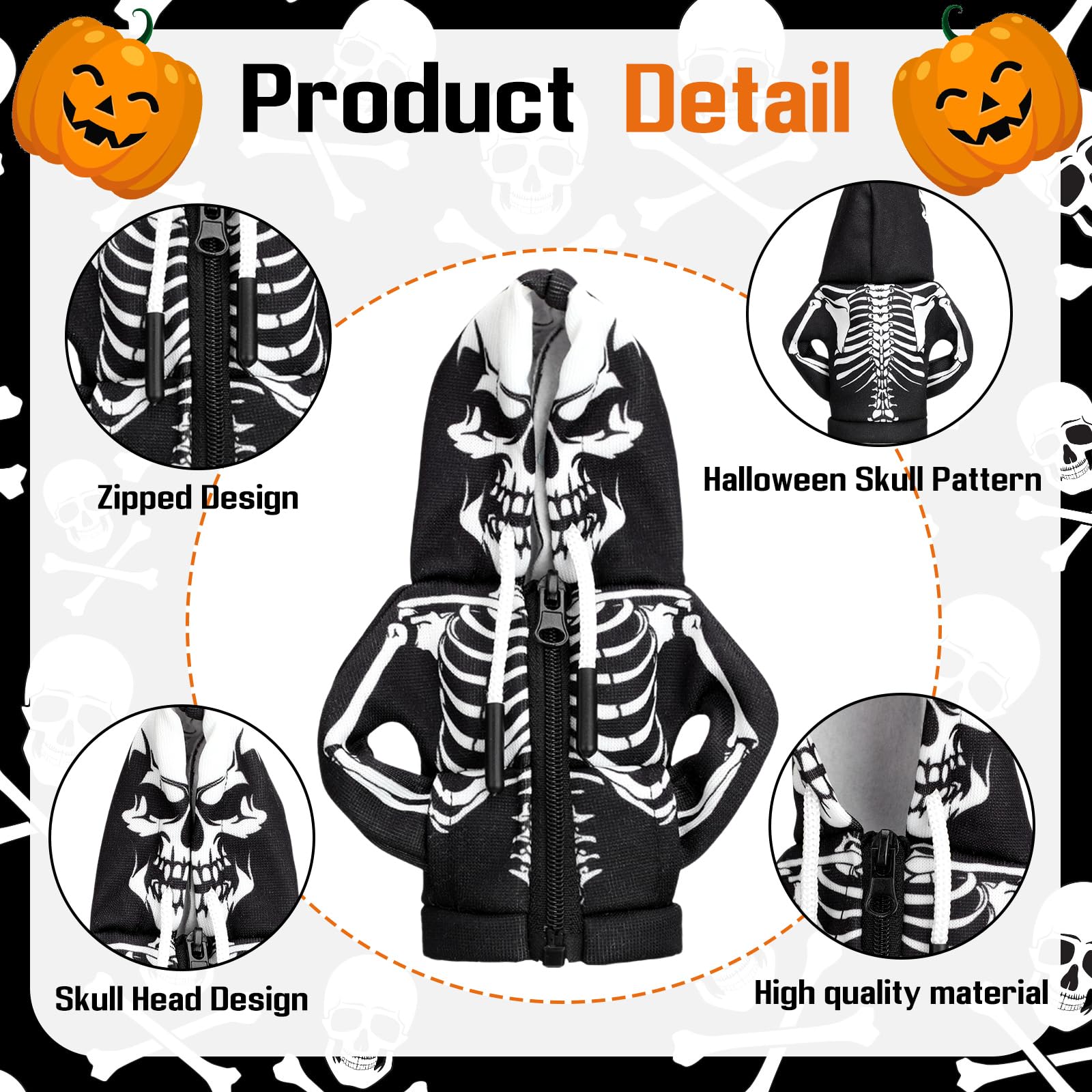 Funny Universal Car Gear Shift Hoodie Cover - Mini Shift Knob Decoration for Automotive Interior Accessories (Christmas/Halloween Gift) - Perfect for Car Enthusiasts & Prank Gifts