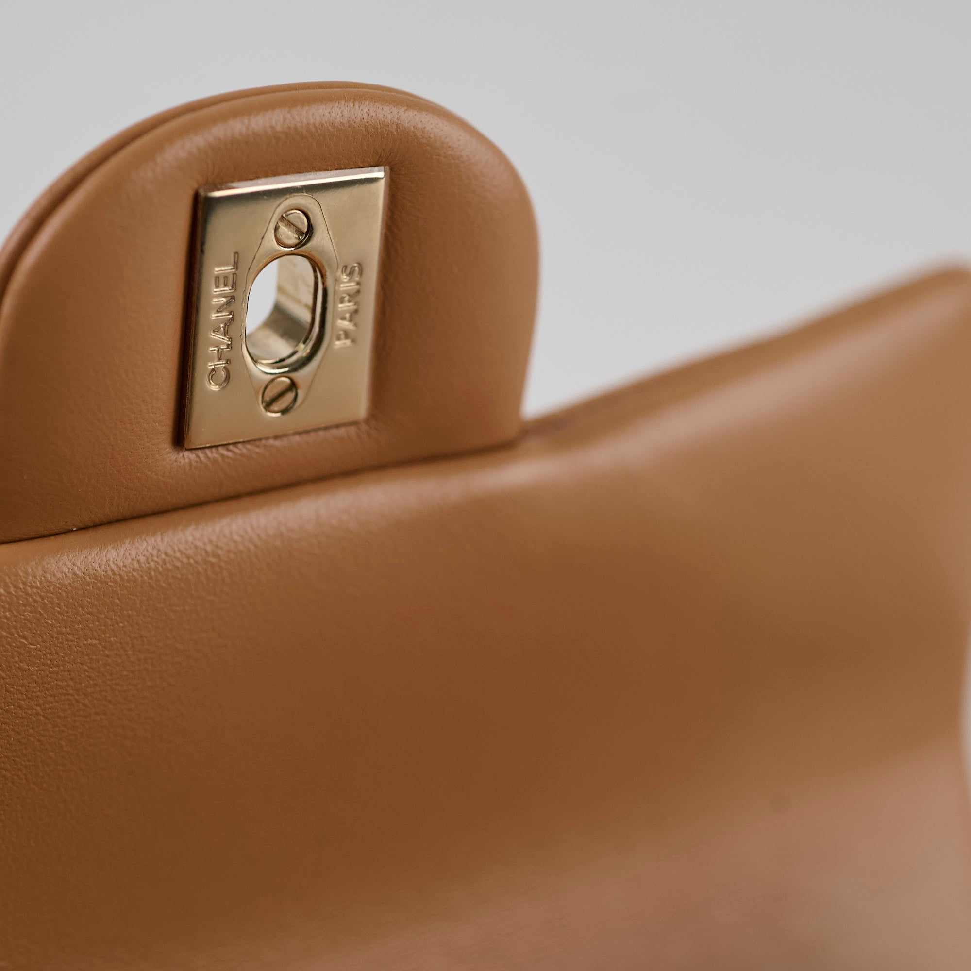 Chanel Mini Rectangular Top Handle Bag in Dark Beige with Microchip - Perfect for Evening Parties, Date Nights & Luxury Fashion Accessories