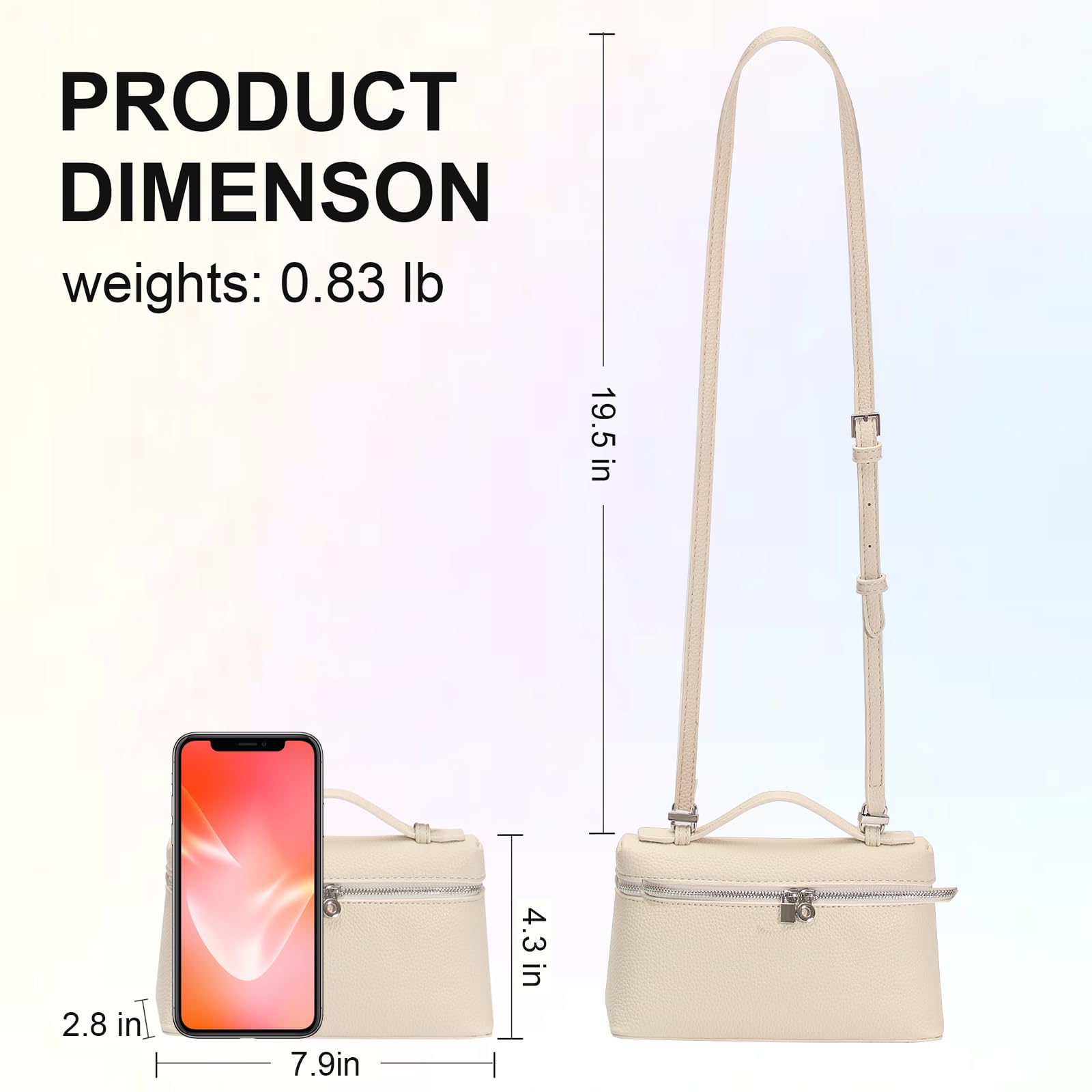 Stylish Women's Crossbody Bags with Detachable Strap - Small Top Handle Pouch Purse for Everyday Use, Travel & Shopping | Fashionable Shoulder Bag for Work & Outings